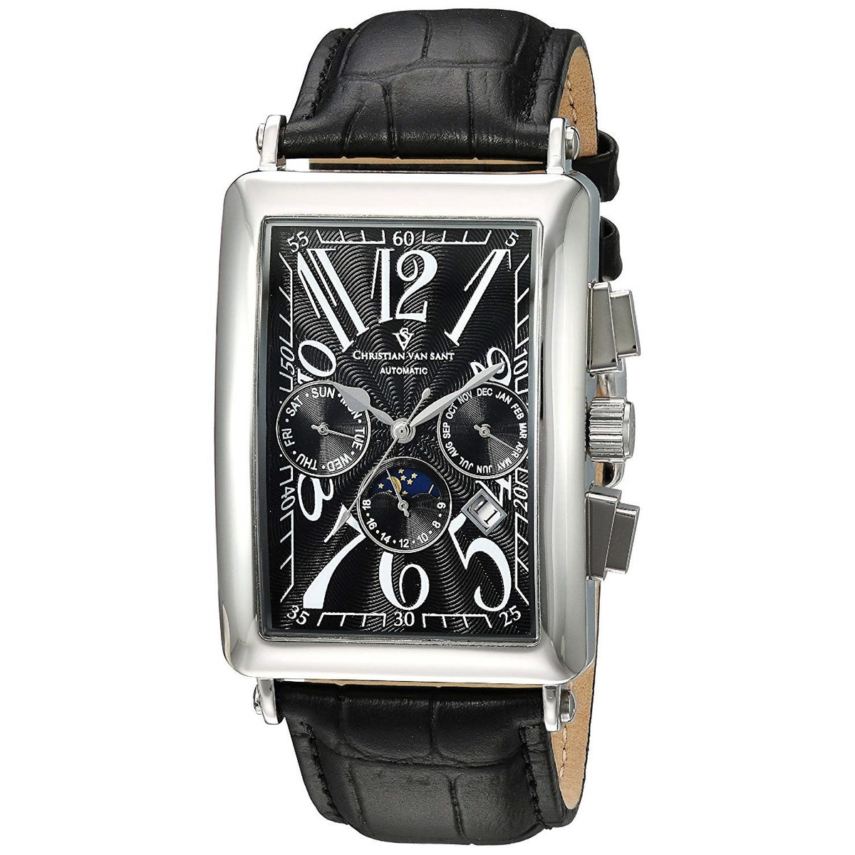 Christian Van Sant Men's CV9130 Prodigy Black Leather Watch
