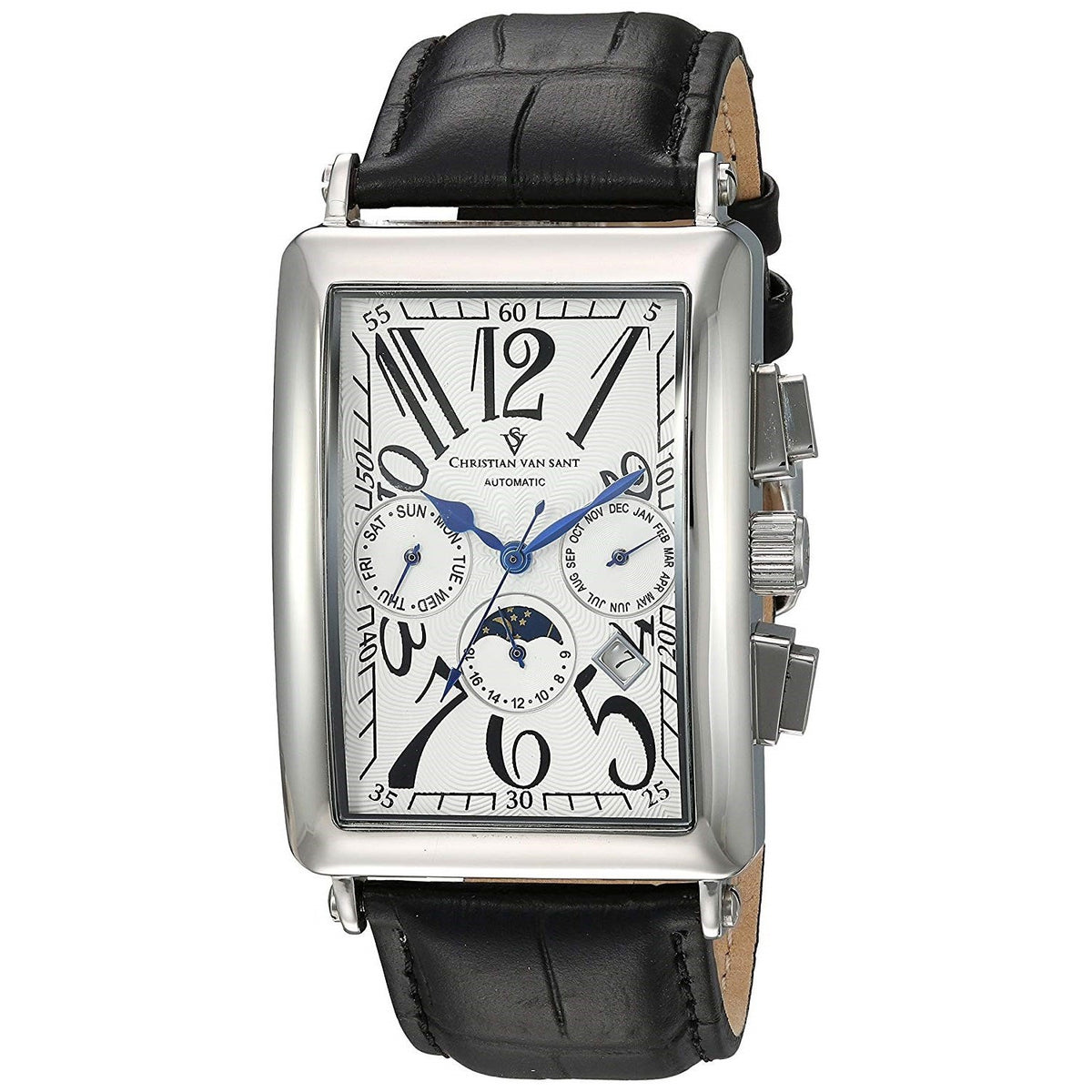 Christian Van Sant Men's CV9131 Prodigy Black Leather Watch