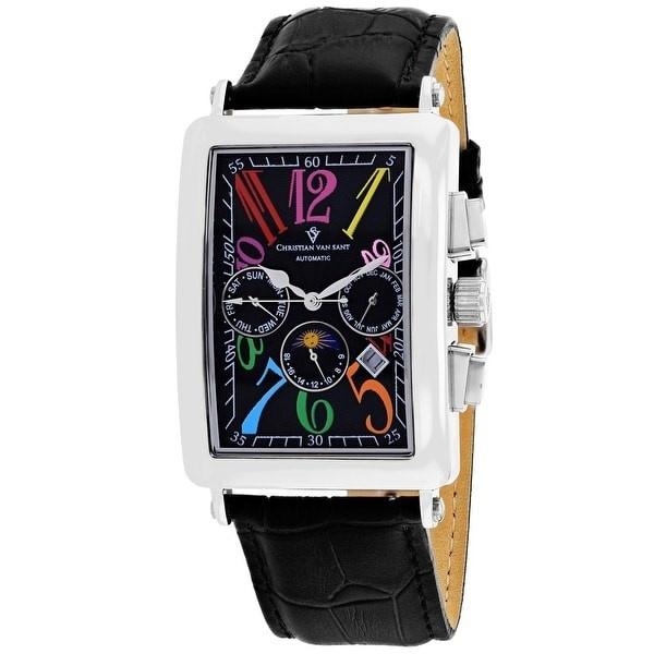 Christian Van Sant Men's CV9132 Prodigy Black Leather Watch