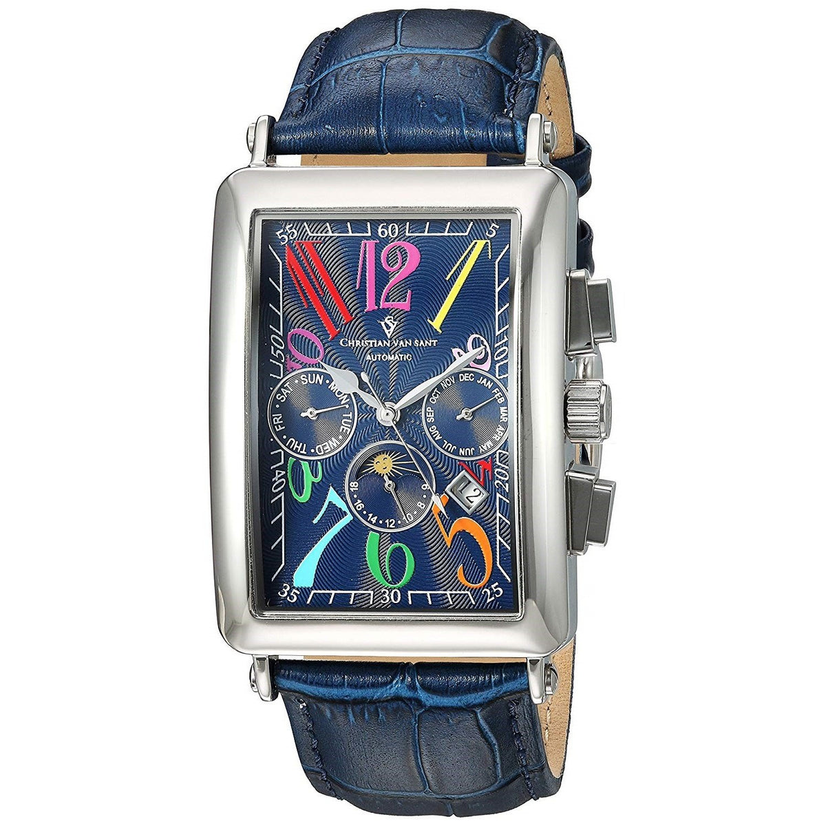 Christian Van Sant Men's CV9133 Prodigy Blue Leather Watch