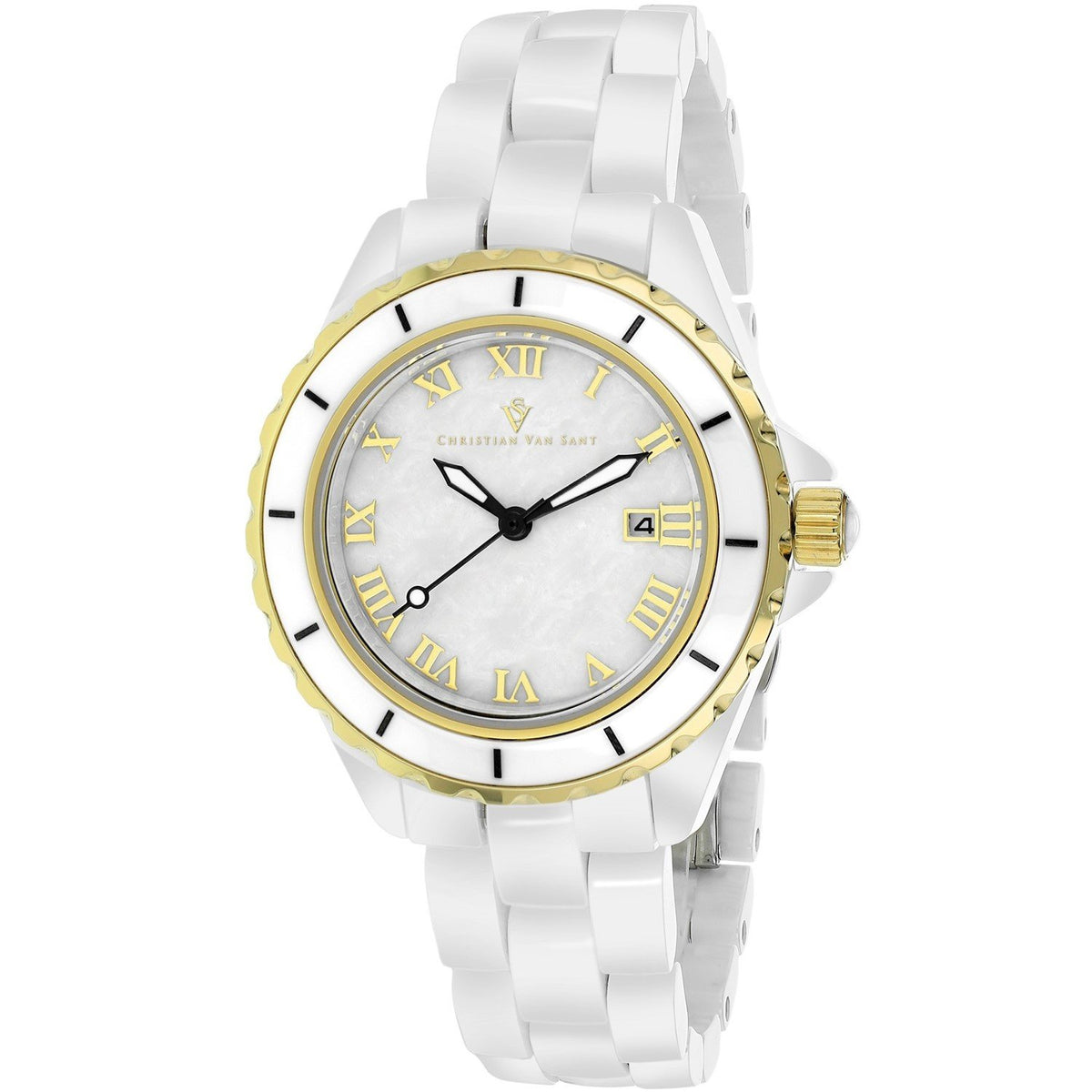 Christian Van Sant Women's CV9411 Palace White Ceramic Watch