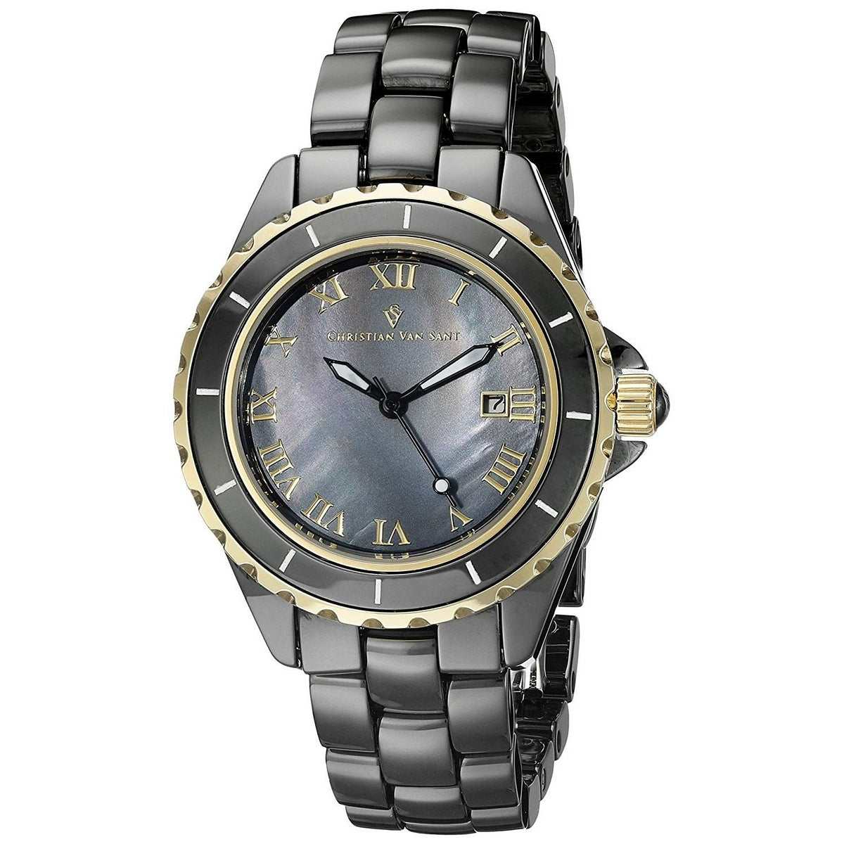 Christian Van Sant Women's CV9415 Palace Black Ceramic Watch