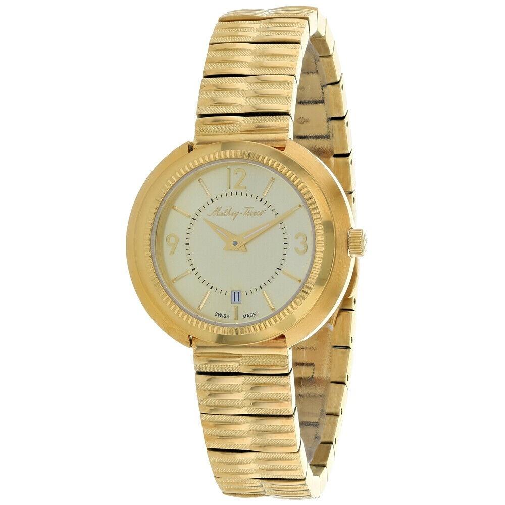 Mathey-Tissot Women&#39;s D1084PDI Lutenzia Gold-Tone Stainless Steel Watch