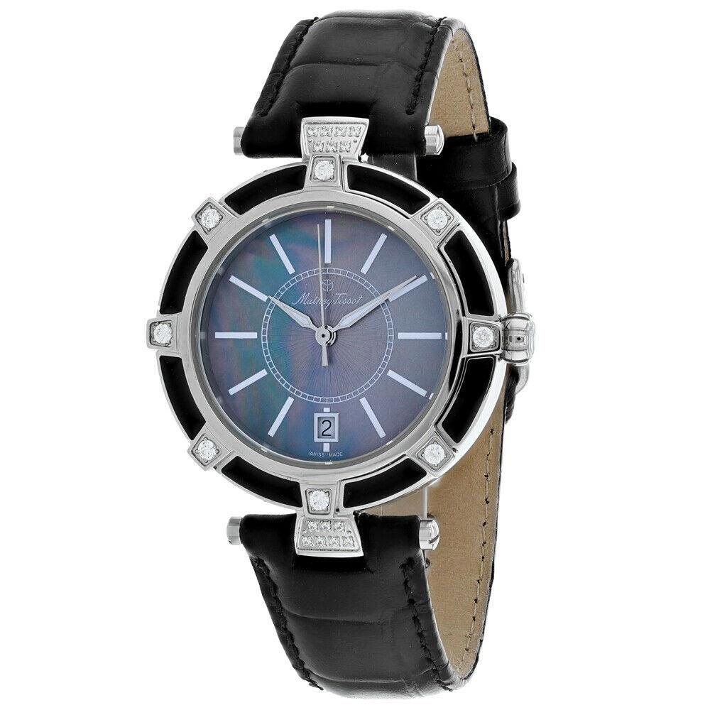 Mathey-Tissot Women's D6001ALN Classic Black Leather Watch