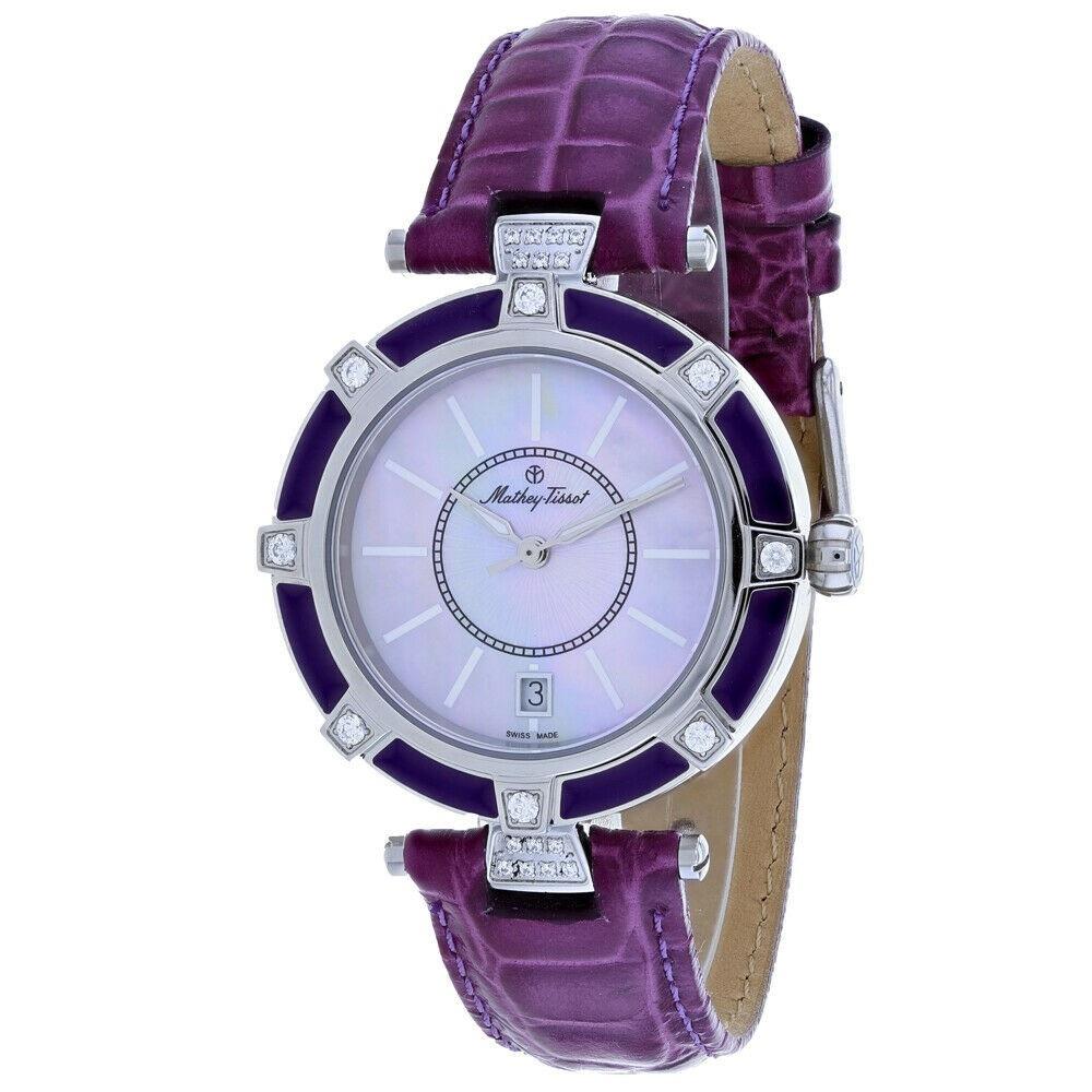 Mathey-Tissot Women's D6001ALV Classic Purple Leather Watch