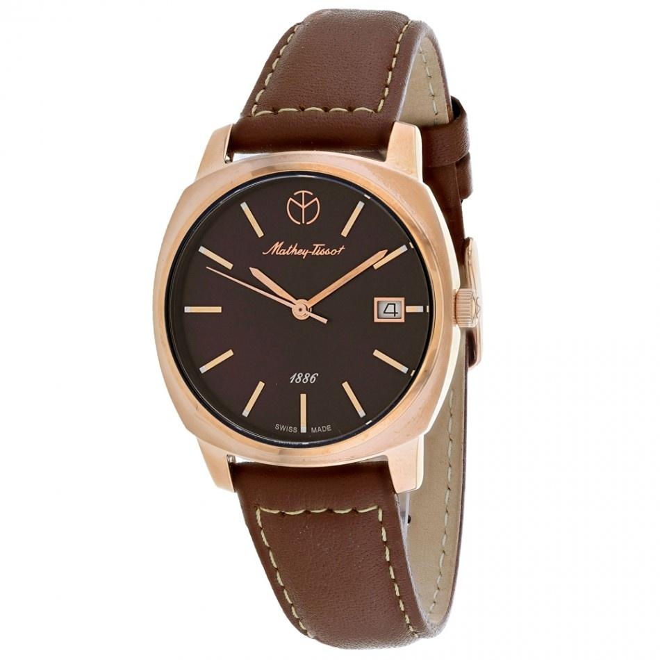 Mathey-Tissot Women&#39;s D6940PM Smart Brown Leather Watch