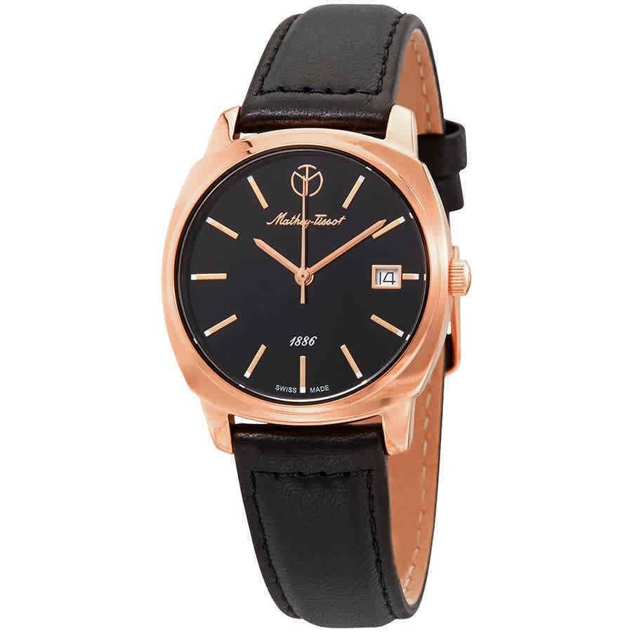 Mathey-Tissot Women's D6940PN Smart Black Leather Watch