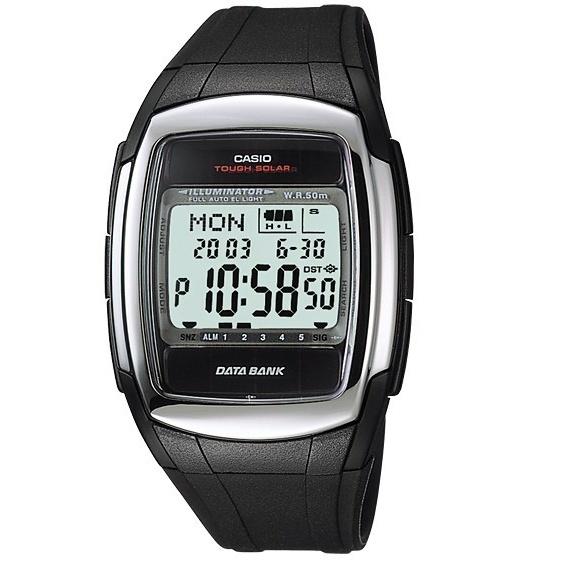 Casio Men's DBE30-1A DataBank Chronograph Black Resin Watch