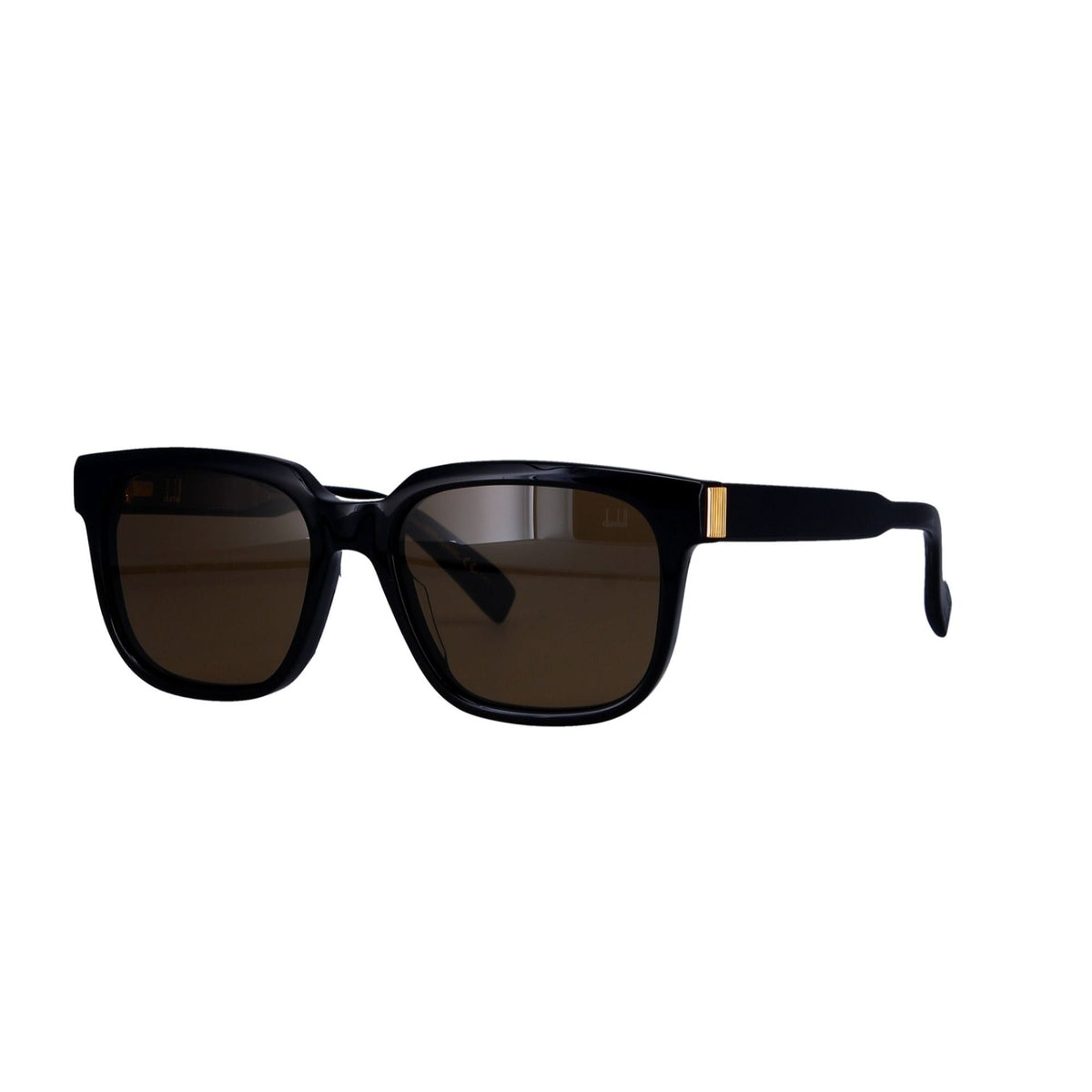 Dunhill Unisex Sunglasses Spring Summer 2021 Black Brown Nylon Nylon Shiny DU0002S 001