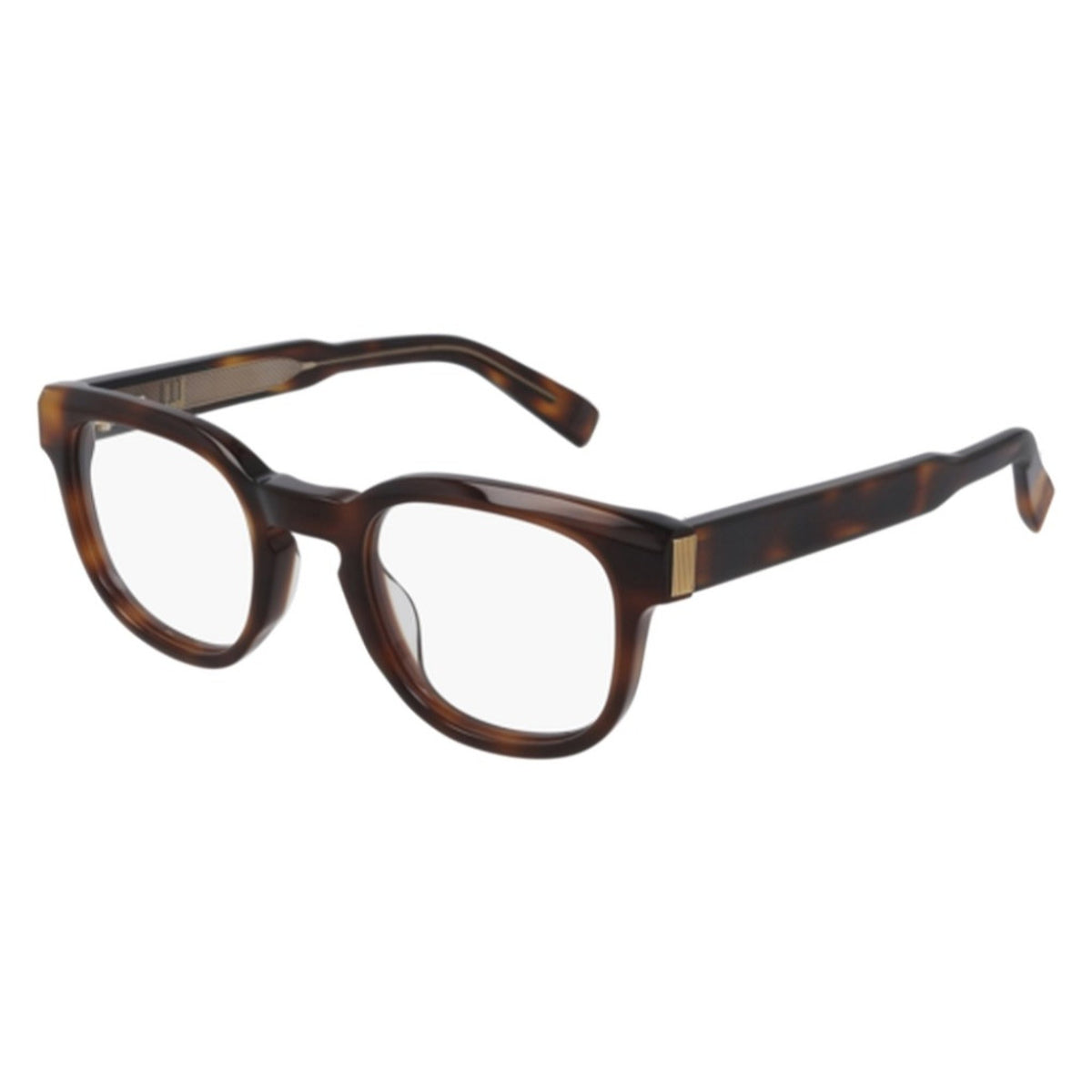 Dunhill Men's Sunglasses Spring Summer 2021 Havana Transparent Demo Lens Demo Lens Shiny DU0003O 002