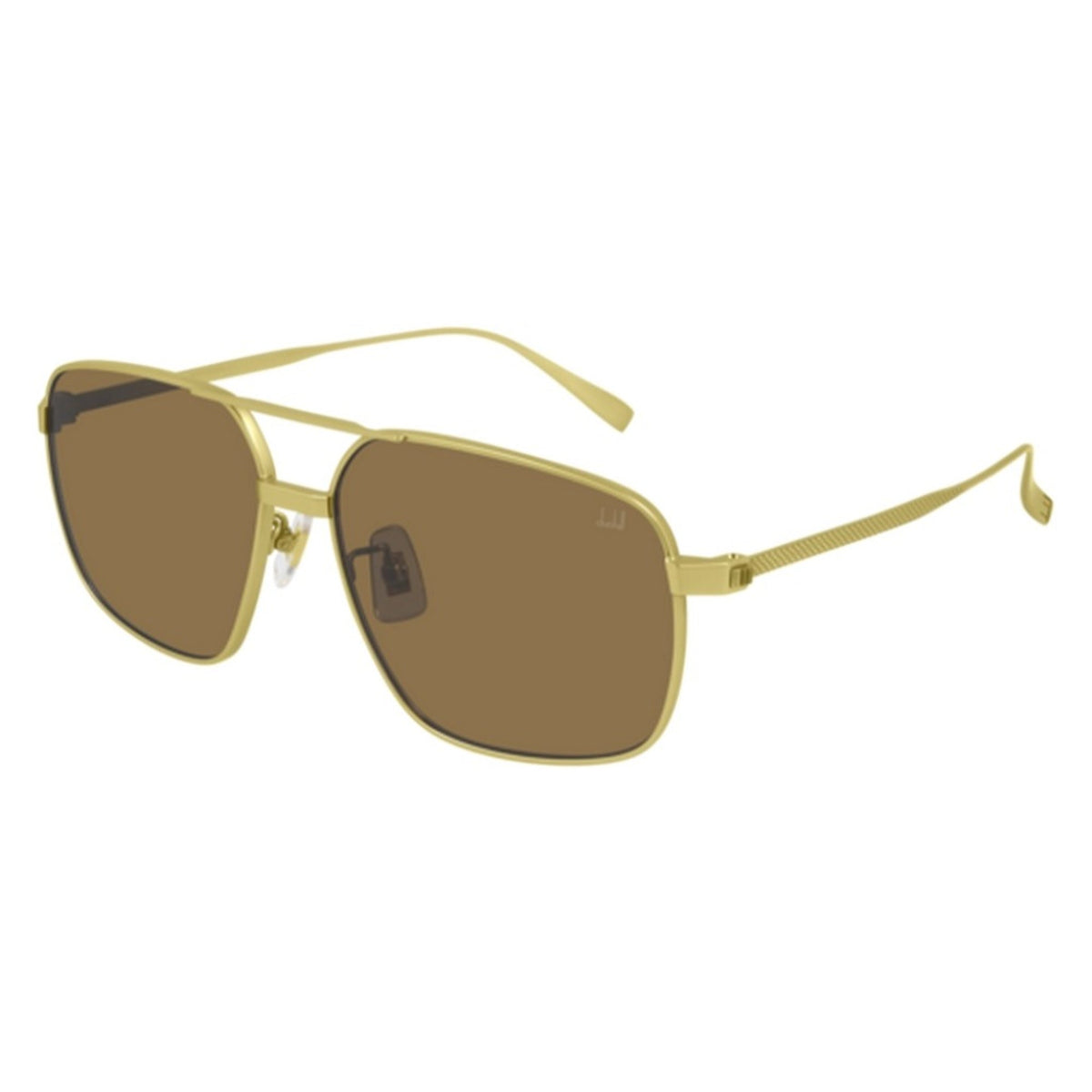 Dunhill Men's Sunglasses Spring Summer 2021 Gold Brown Nylon Nylon Light DU0004S 003