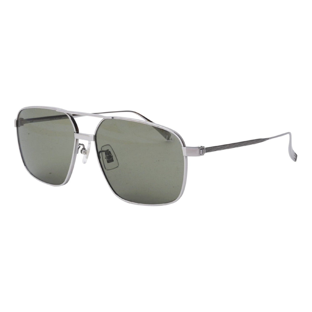 Dunhill Men's Sunglasses Spring Summer 2021 Silver Green Nylon Nylon Shiny DU0004S 004