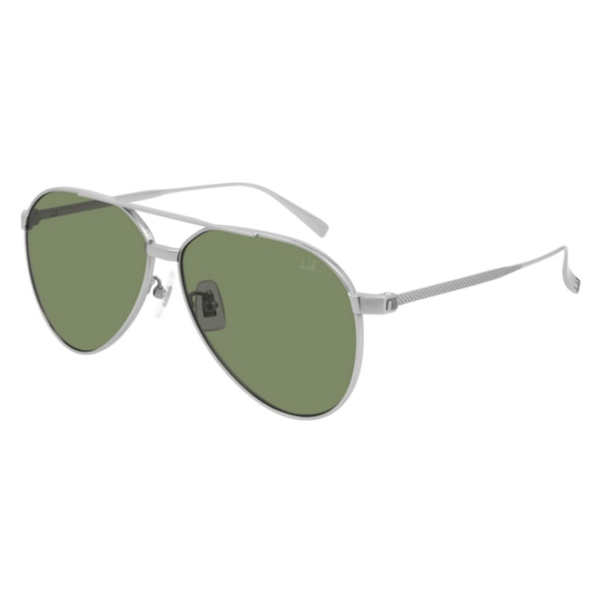 Dunhill Men's Sunglasses Spring Summer 2021 Silver Green Nylon Nylon Shiny DU0005S 004