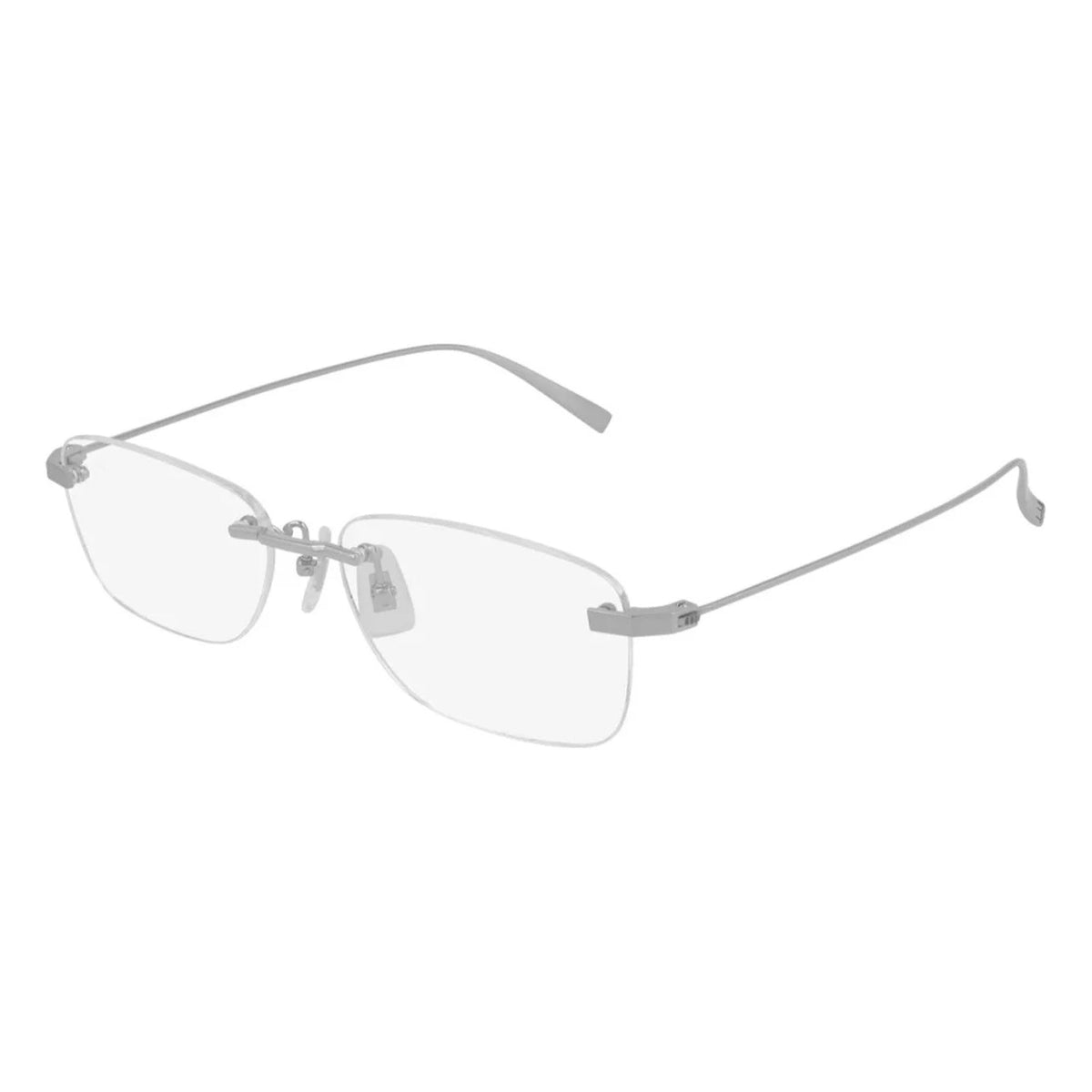 Dunhill Men's Sunglasses Spring Summer 2021 Silver Transparent Demo Lens Demo Lens Shiny DU0010OJ 001