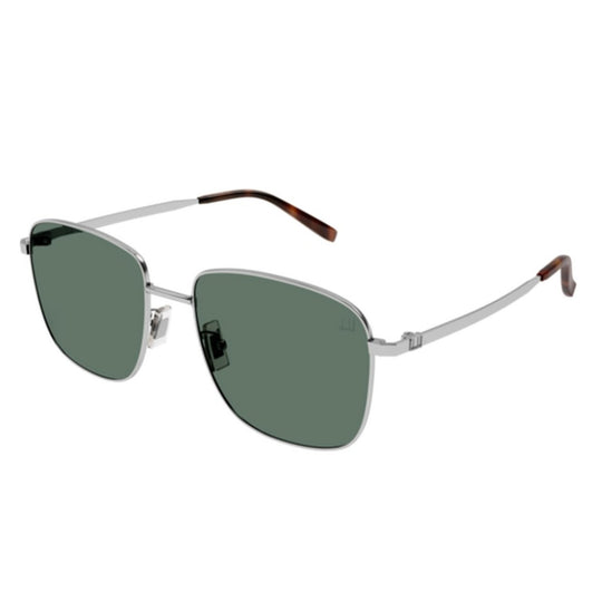 Dunhill Men's Sunglasses Fall Winter 2021 Silver Green Nylon Nylon Shiny DU0011S 001