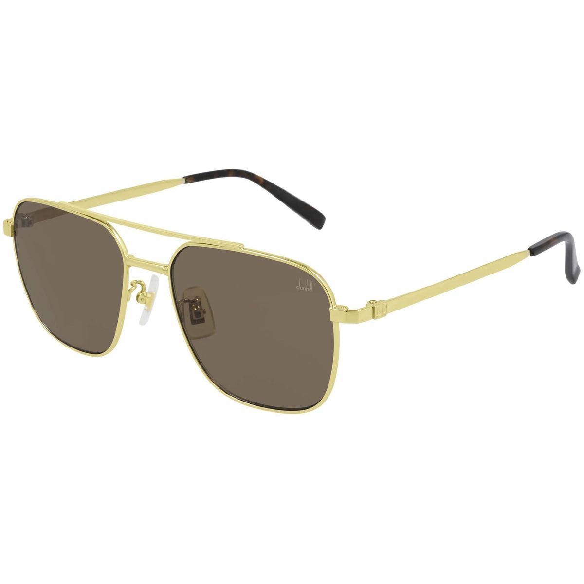 Dunhill Men's Sunglasses Spring Summer 2021 Gold Brown Nylon Nylon Light DU0014S 001