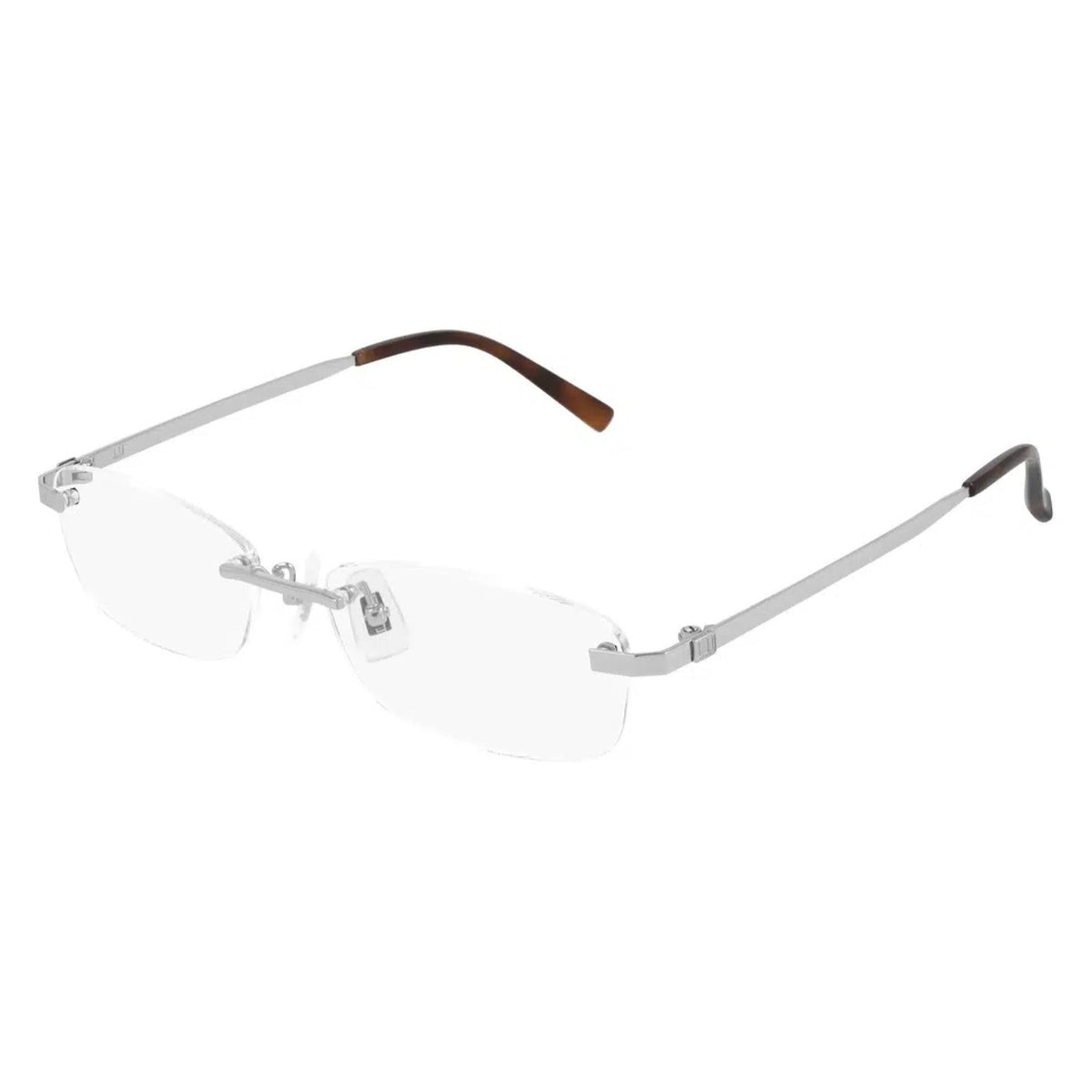 Dunhill Men's Sunglasses Spring Summer 2021 Silver Transparent Demo Lens Demo Lens Shiny DU0017OJ 003