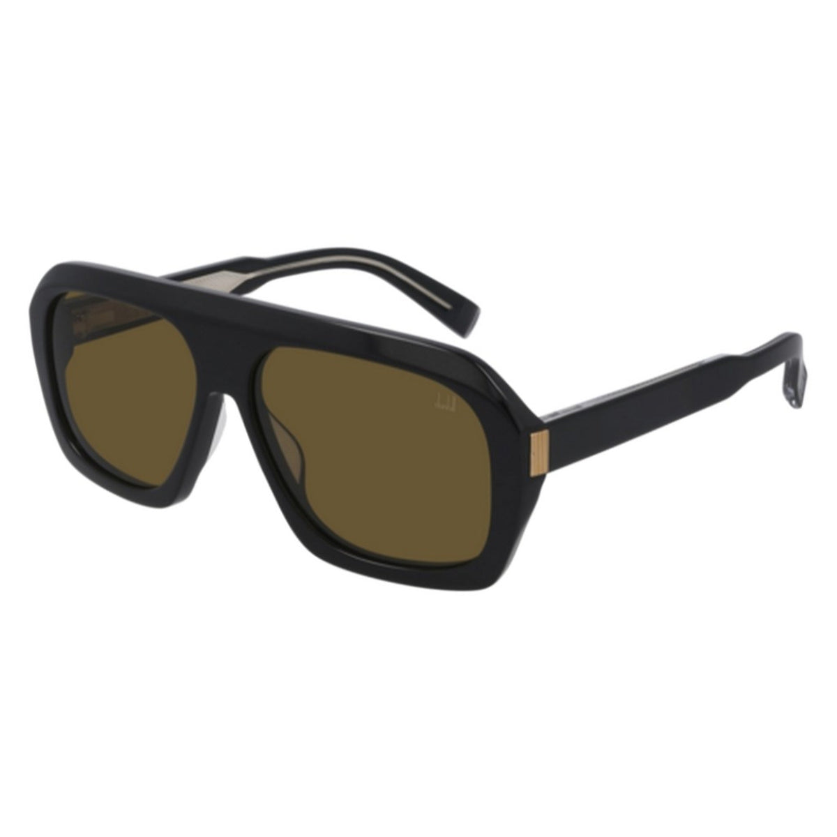 Dunhill Men's Sunglasses Spring Summer 2021 Black Brown Nylon Nylon Shiny DU0022S 001