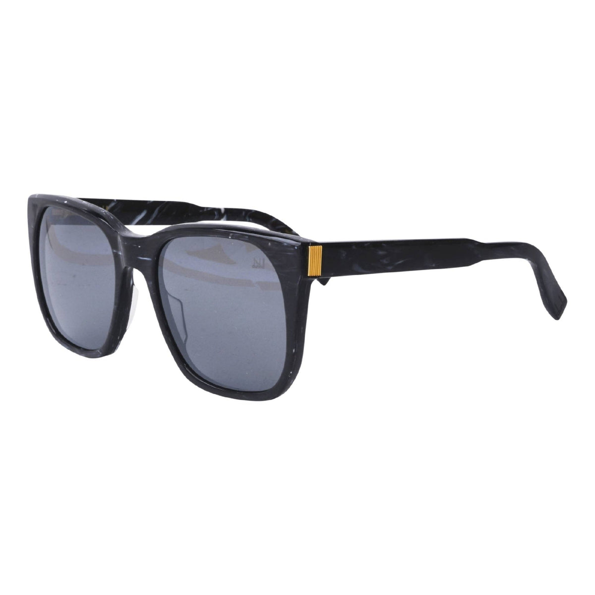 Dunhill Unisex Sunglasses Spring Summer 2021 Black Silver Nylon Nylon White DU0023S 003