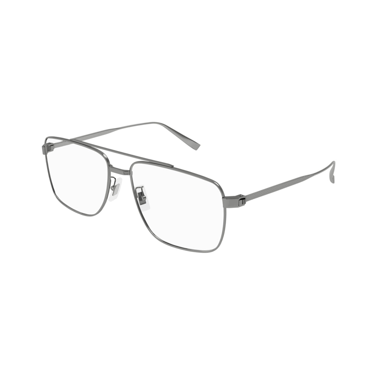 Dunhill Unisex Sunglasses Fall Winter 2021 Ruthenium Transparent Demo Lens Demo Lens Dark DU0024O 004