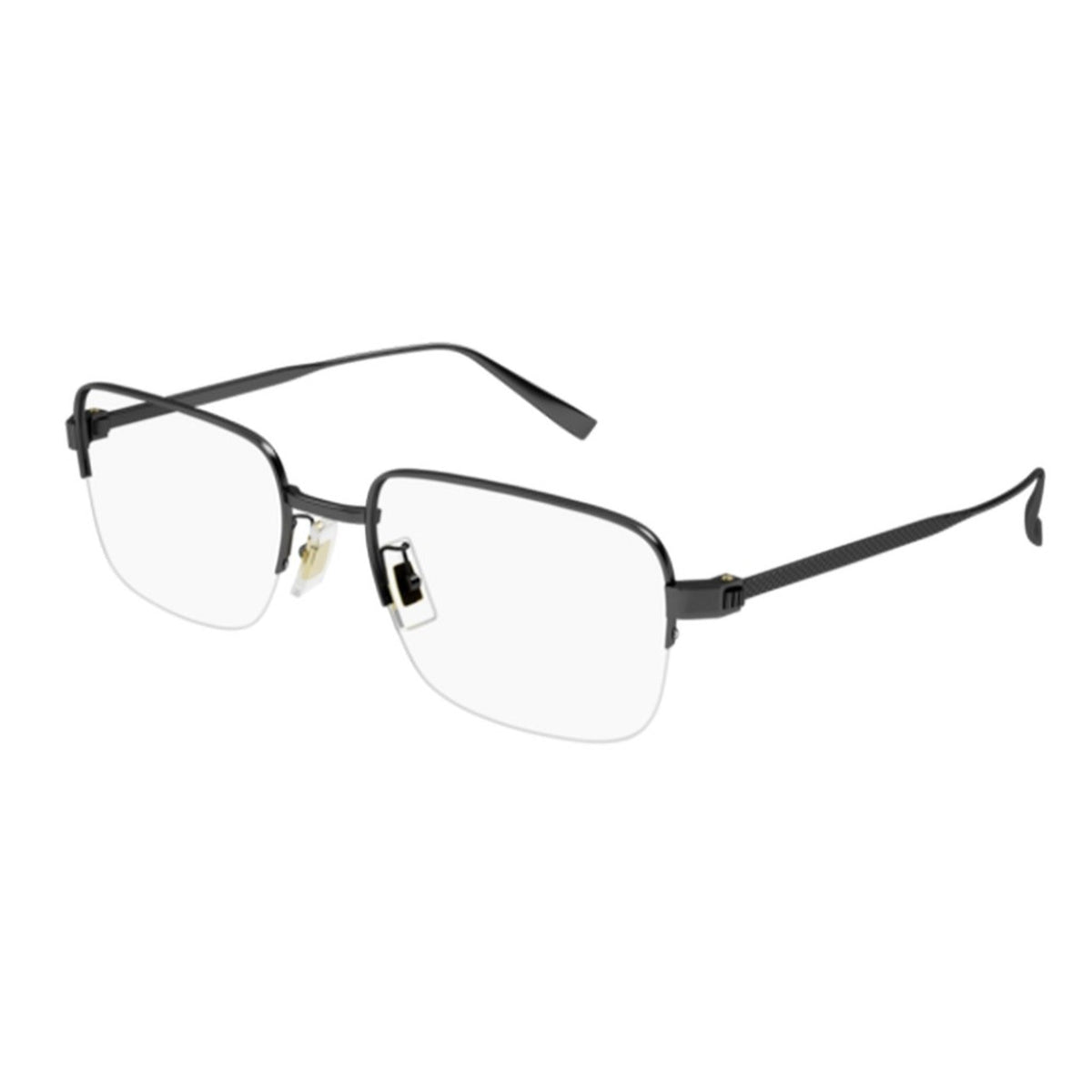 Dunhill Unisex Sunglasses Fall Winter 2021 Black Transparent Demo Lens Demo Lens Matte DU0025O 002