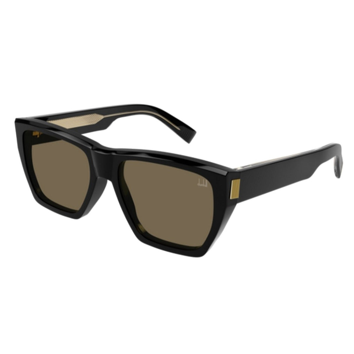 Dunhill Men's Sunglasses Spring Summer 2022 Black Brown Nylon Nylon Shiny DU0031S 001