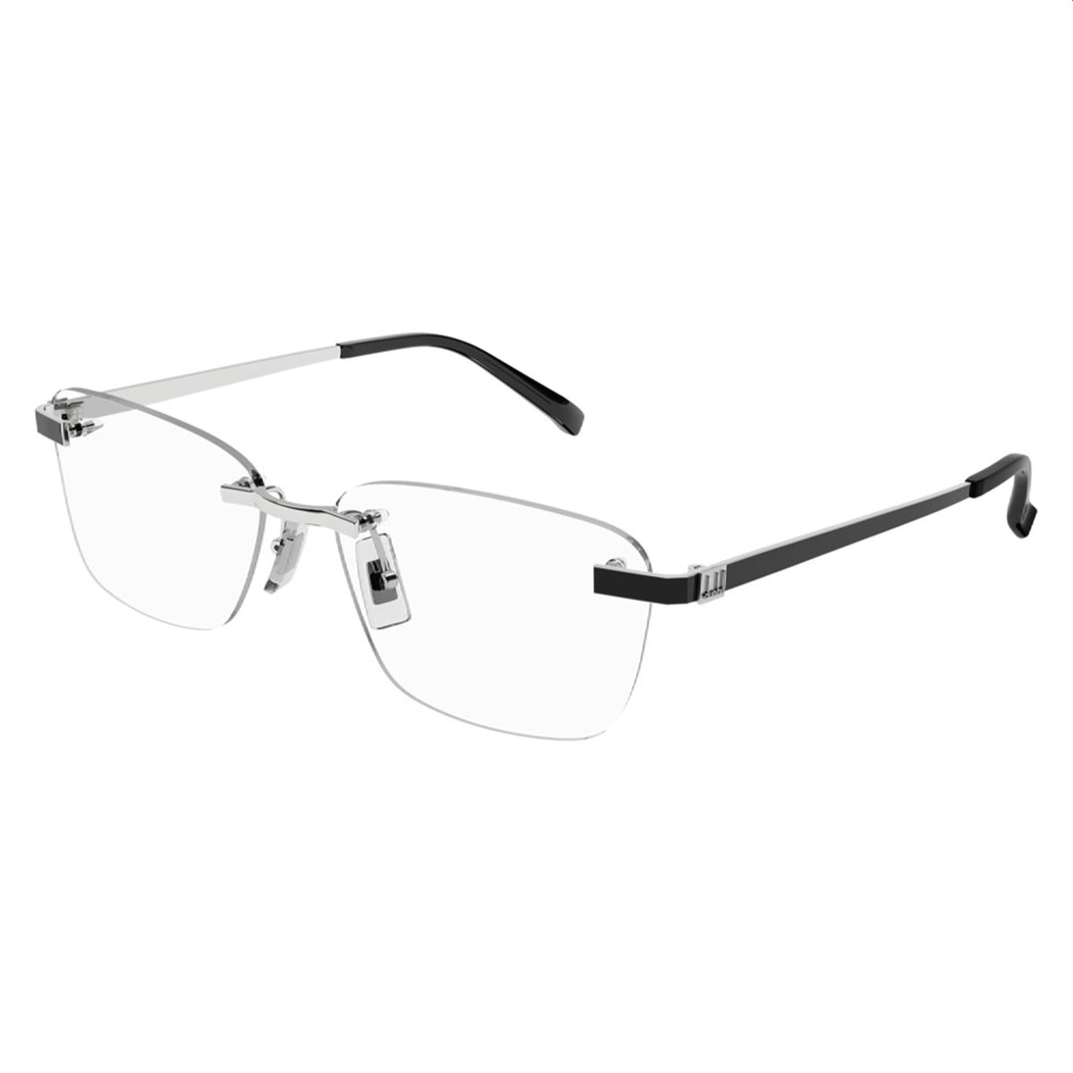 Dunhill Men's Sunglasses Spring Summer 2022 Silver Transparent Demo Lens Demo Lens Shiny DU0038OA 002