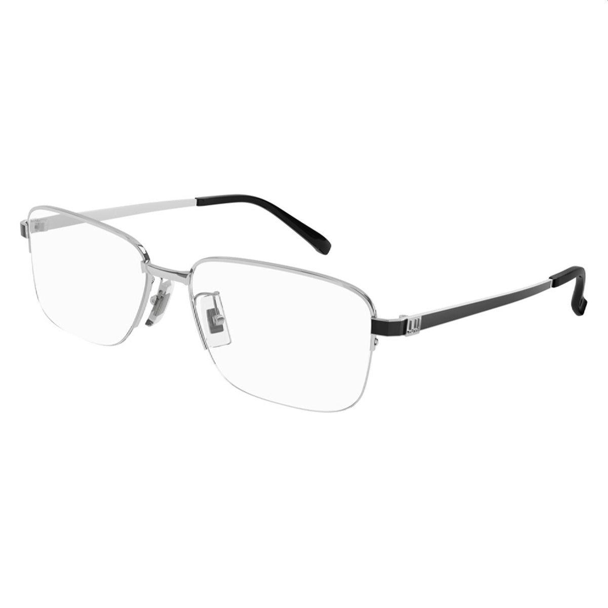 Dunhill Men's Sunglasses Spring Summer 2022 Silver Transparent Demo Lens Demo Lens Shiny DU0040OA 002