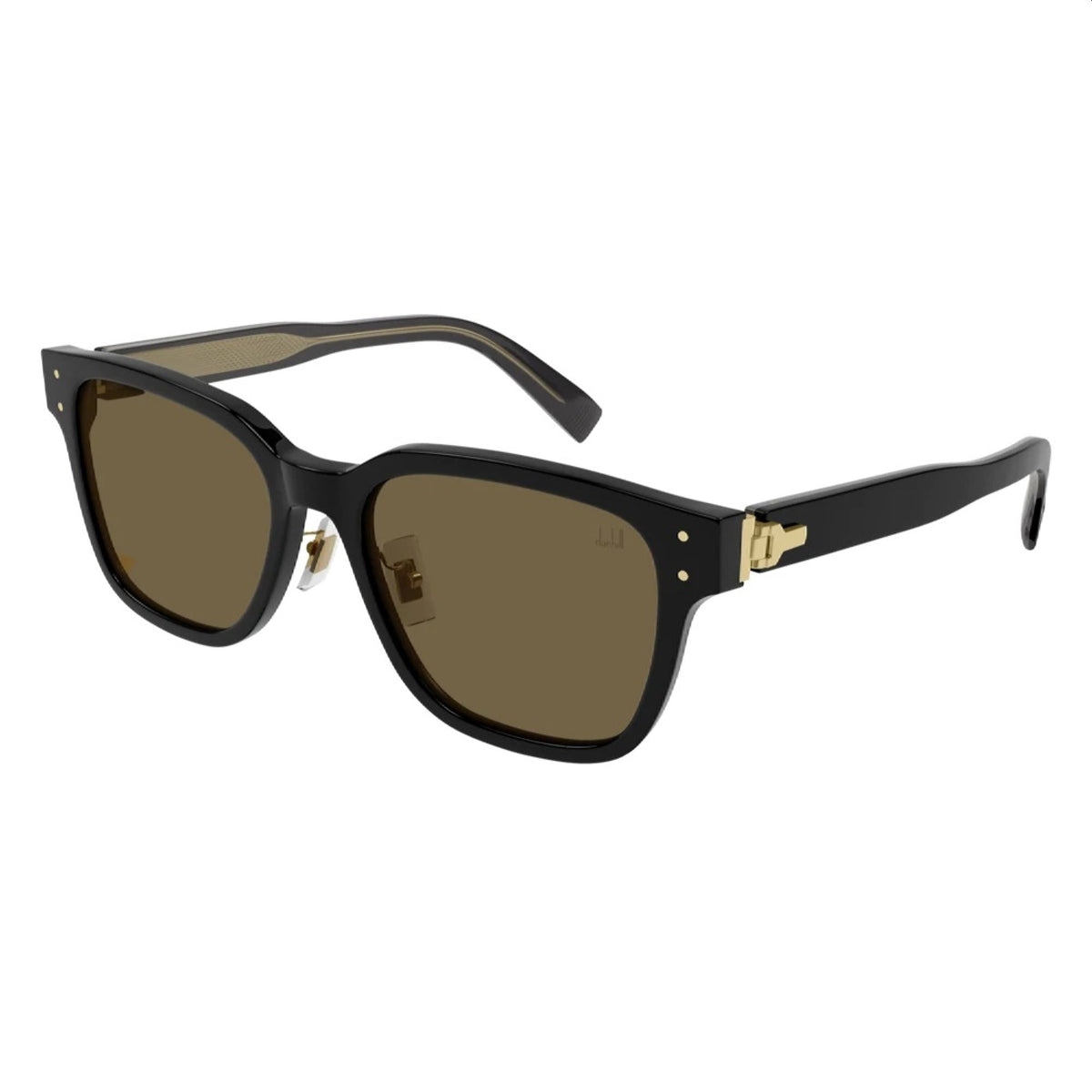Dunhill Men's Sunglasses Spring Summer 2022 Black Brown Nylon Nylon Shiny DU0045SA 001