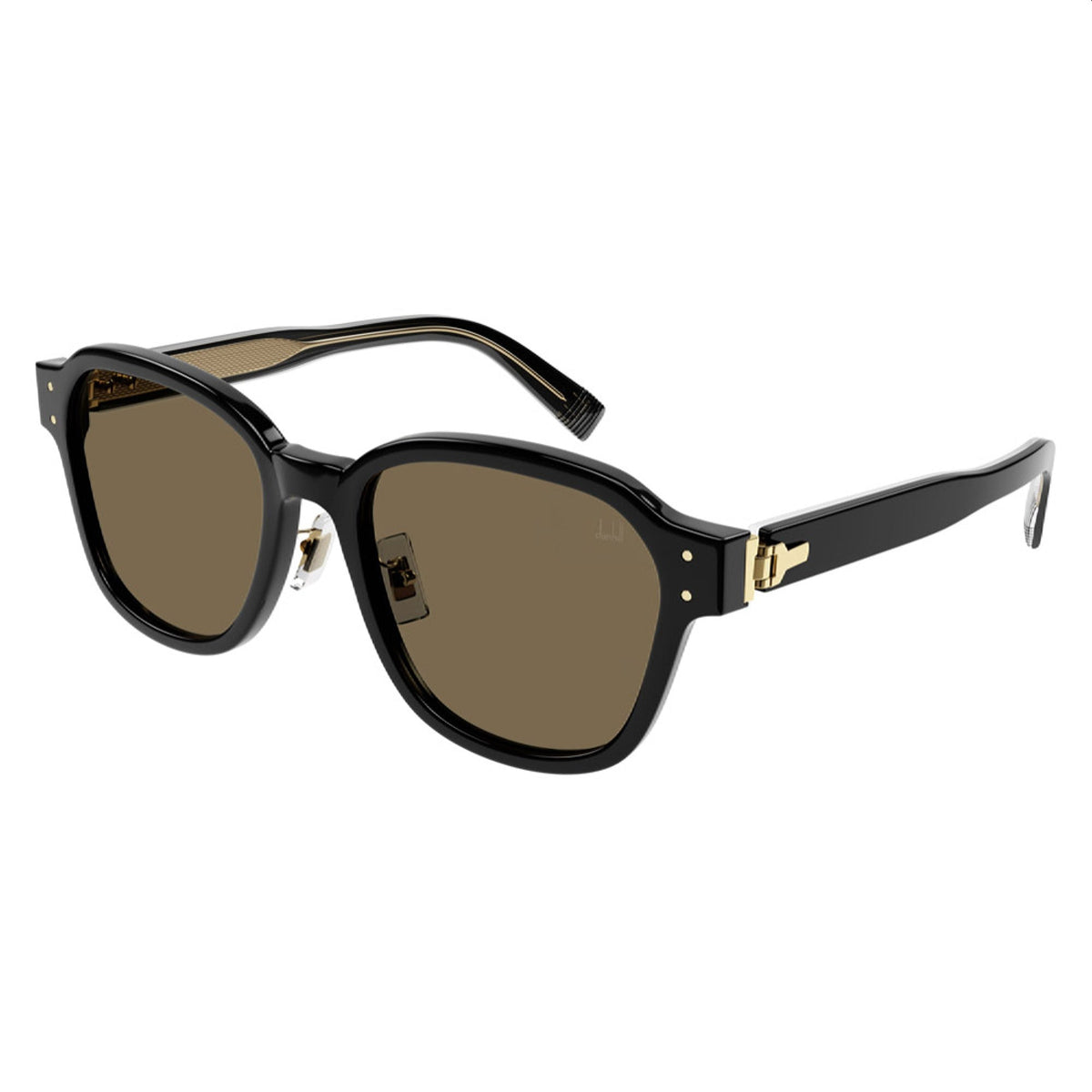 Dunhill Men's Sunglasses Spring Summer 2022 Black Brown Nylon Nylon Shiny DU0046SA 001