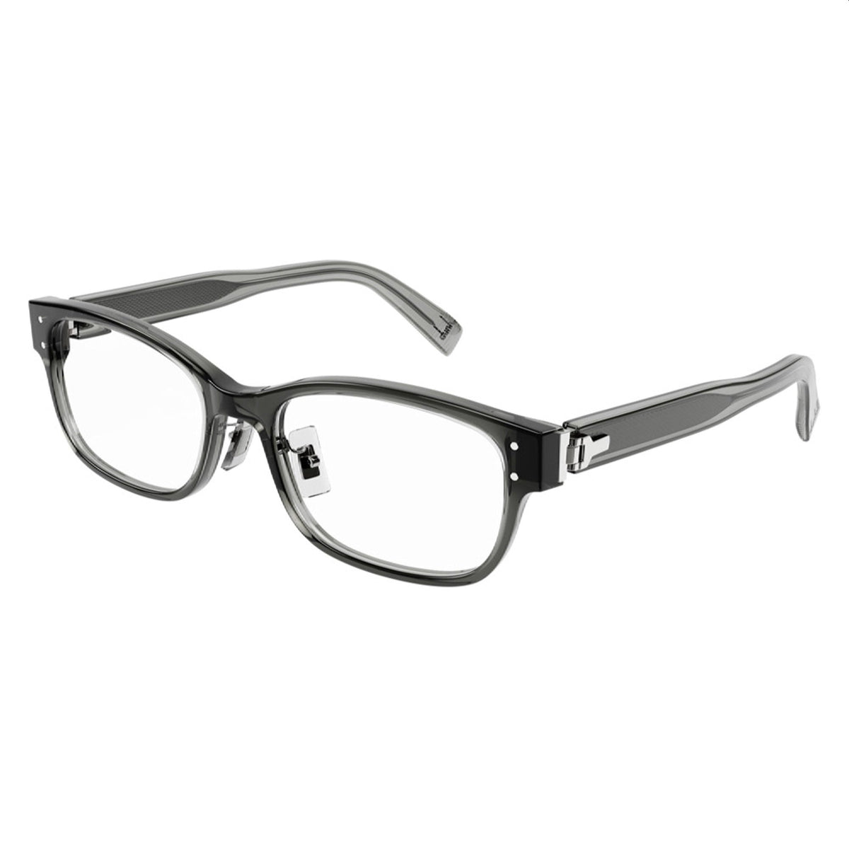 Dunhill Men's Sunglasses Spring Summer 2022 Grey Transparent Demo Lens Demo Lens Transparent DU0047OA 007