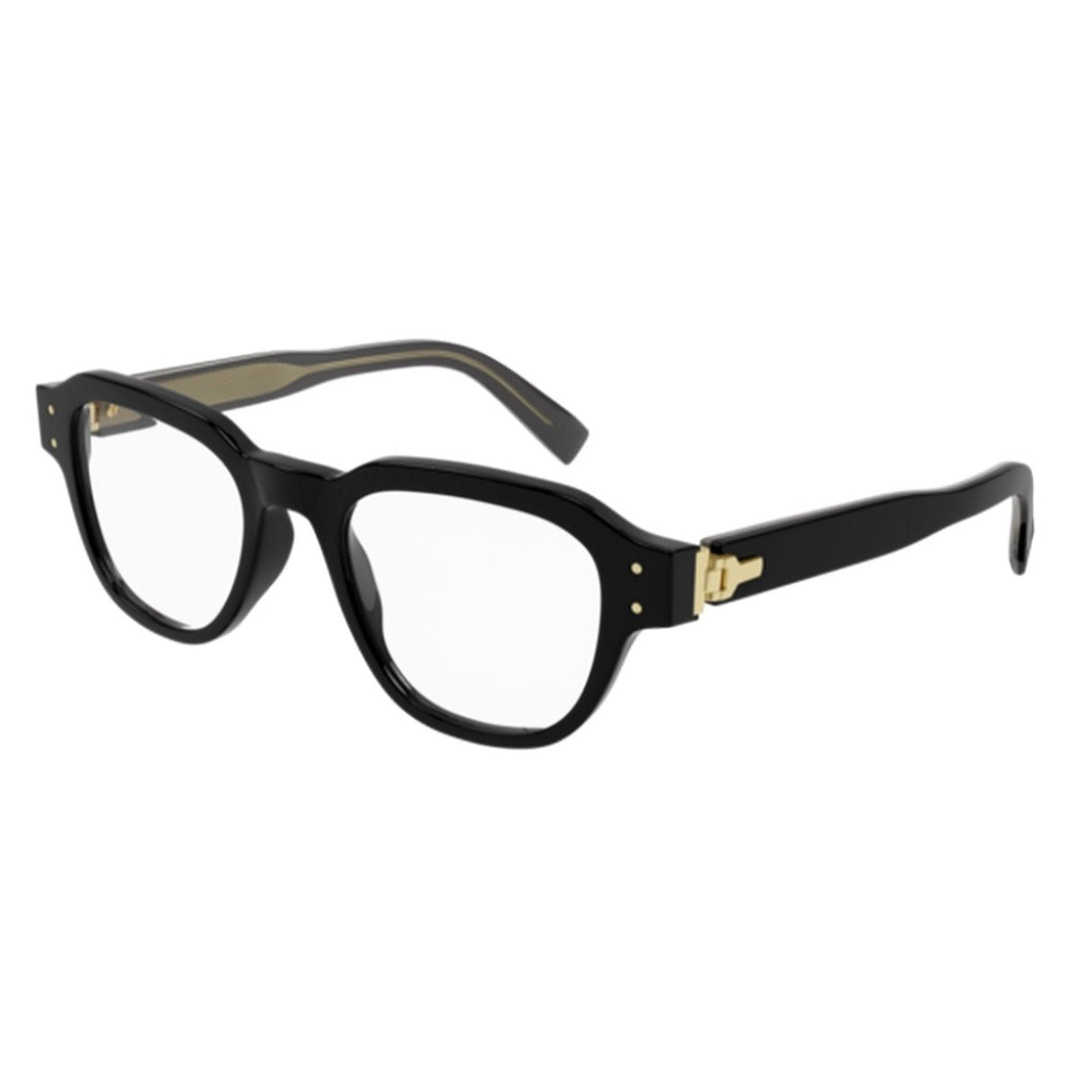 Dunhill Men's Sunglasses Spring Summer 2022 Black Transparent Demo Lens Demo Lens Shiny DU0048O 001
