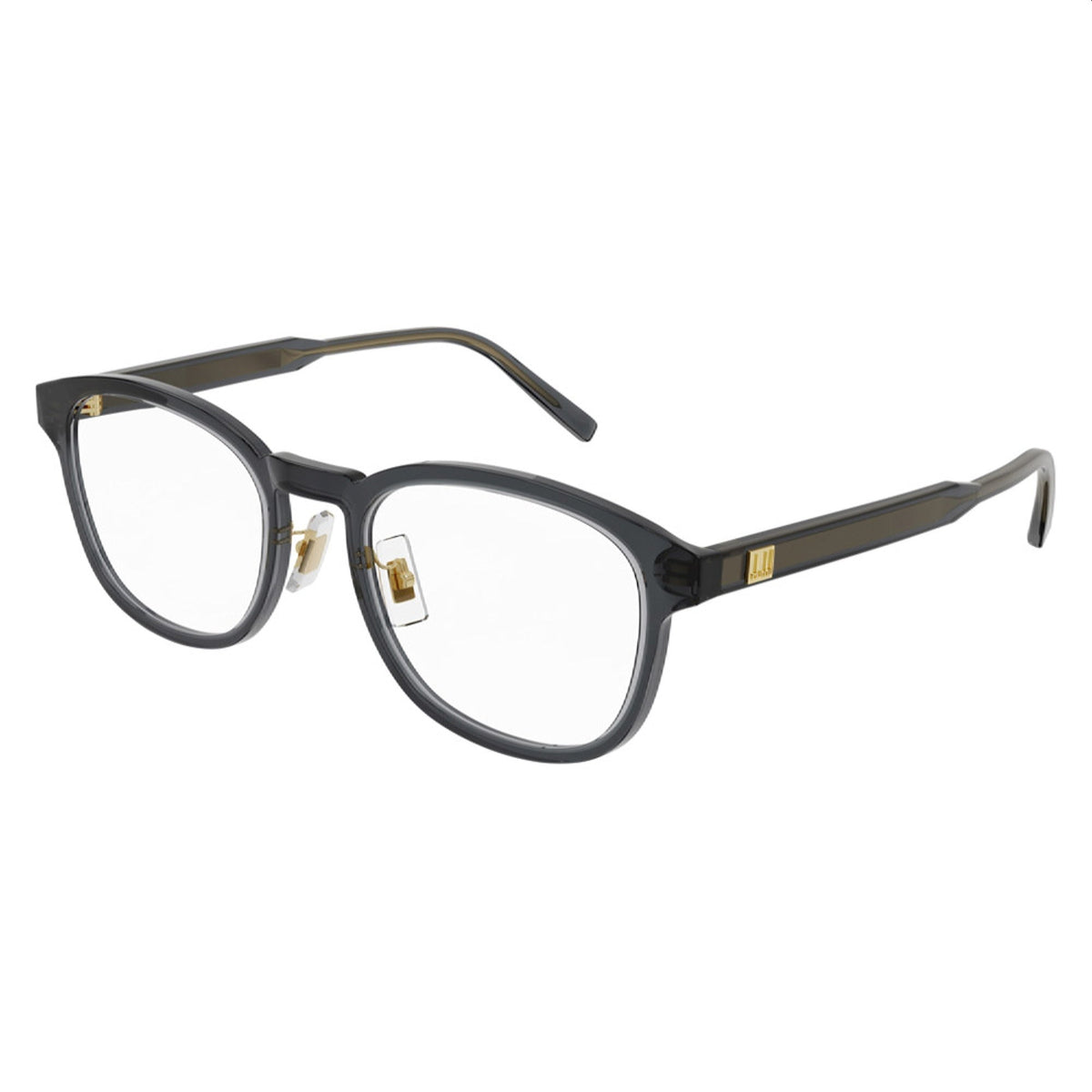 Dunhill Unisex Sunglasses Spring Summer 2022 Grey Transparent Demo Lens Demo Lens Transparent DU0050OA 007