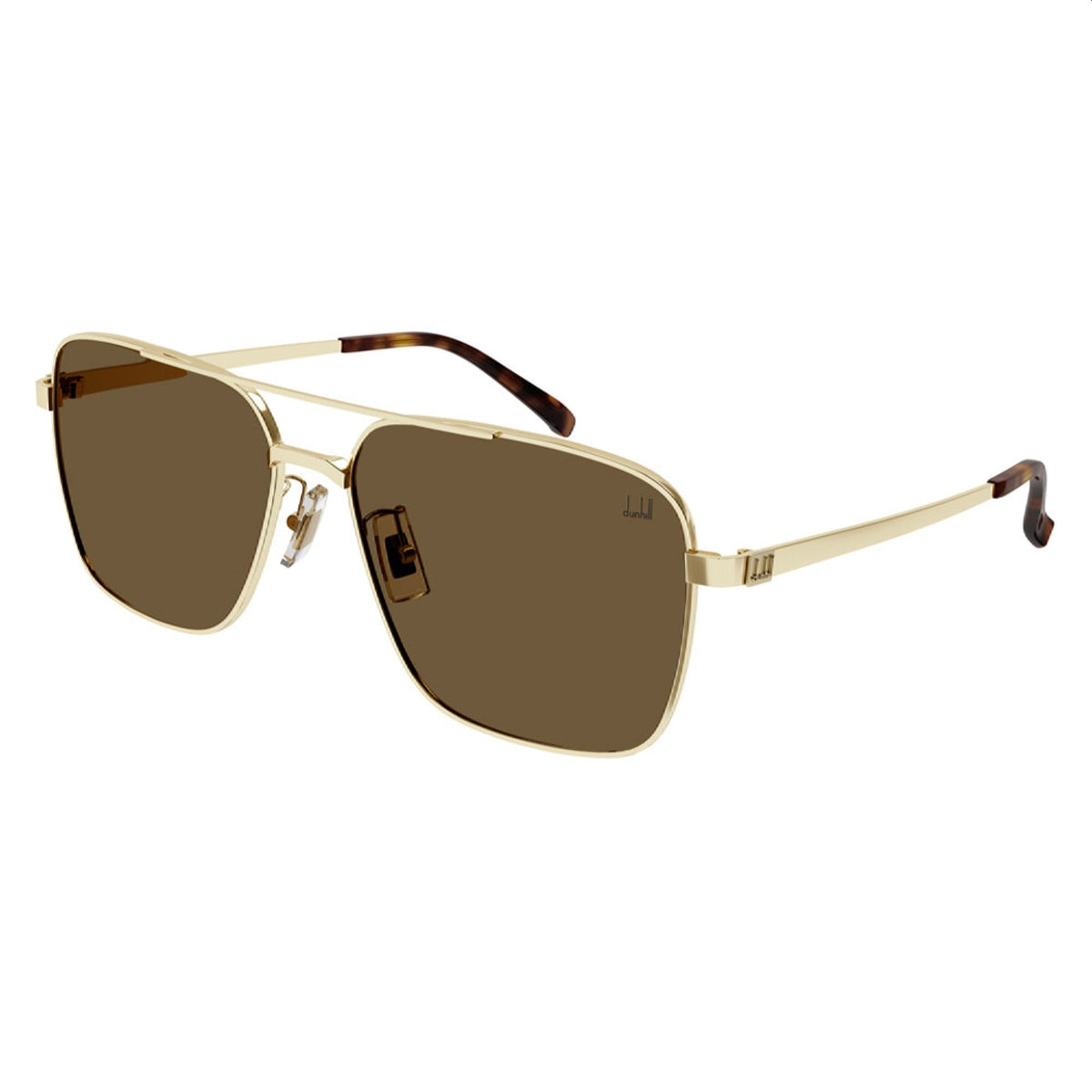 Dunhill Men's Sunglasses Spring Summer 2022 Gold Brown Nylon Nylon Dark DU0052S 004