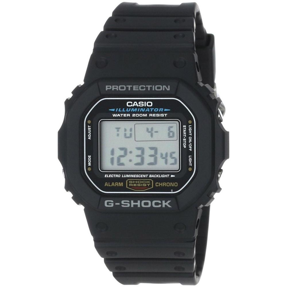 Casio Men&#39;s DW-5600E-1V Classic Digital Black Rubber Watch