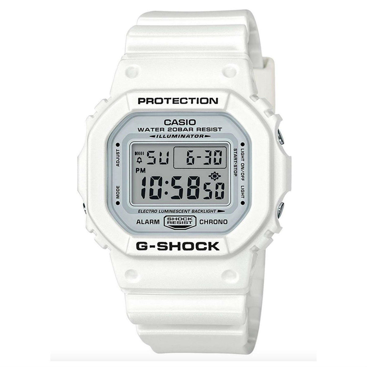 Casio Men's DW5600MW-7 G-Shock White Resin Watch