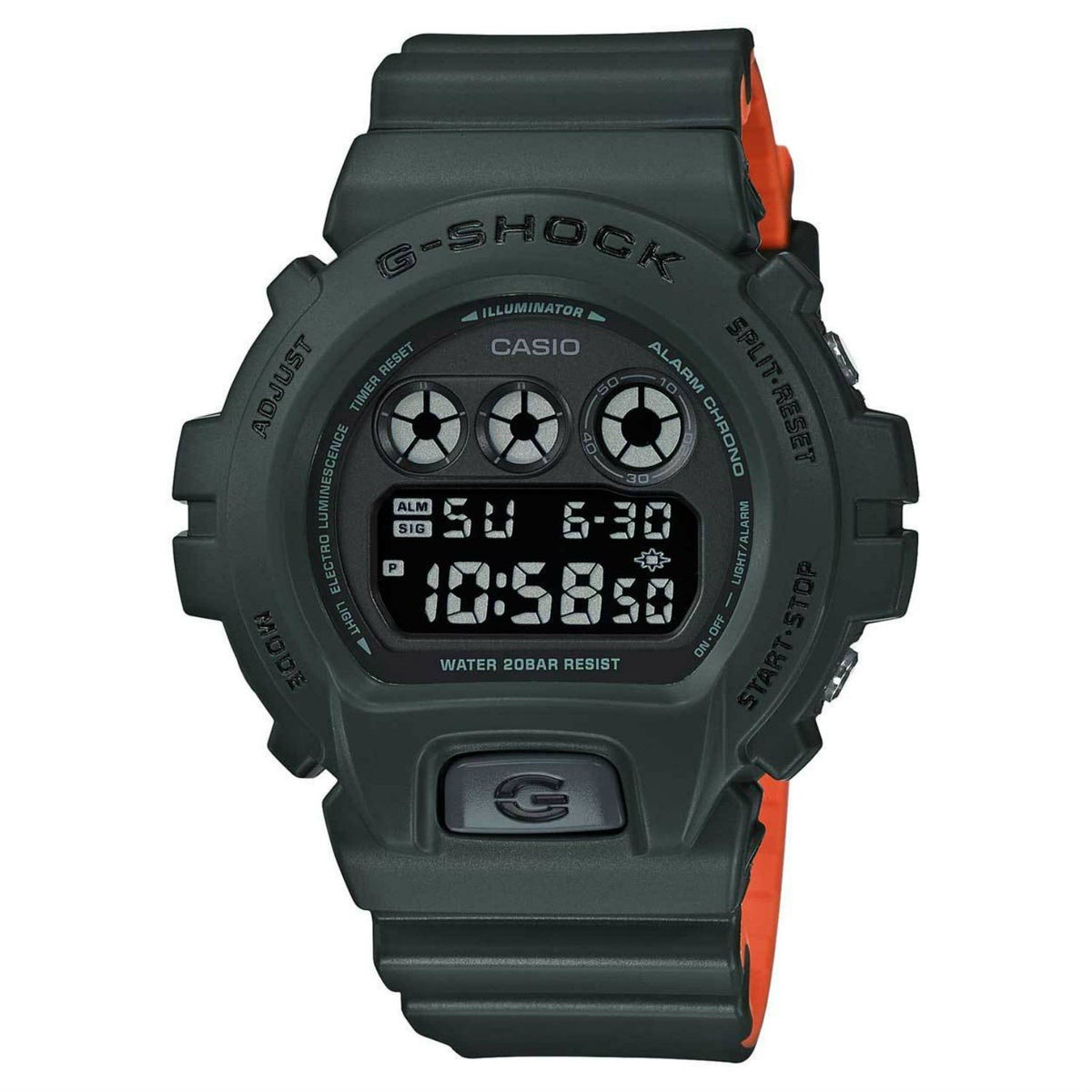 Casio Men's DW6900LU-3 G-Shock Green Resin Watch