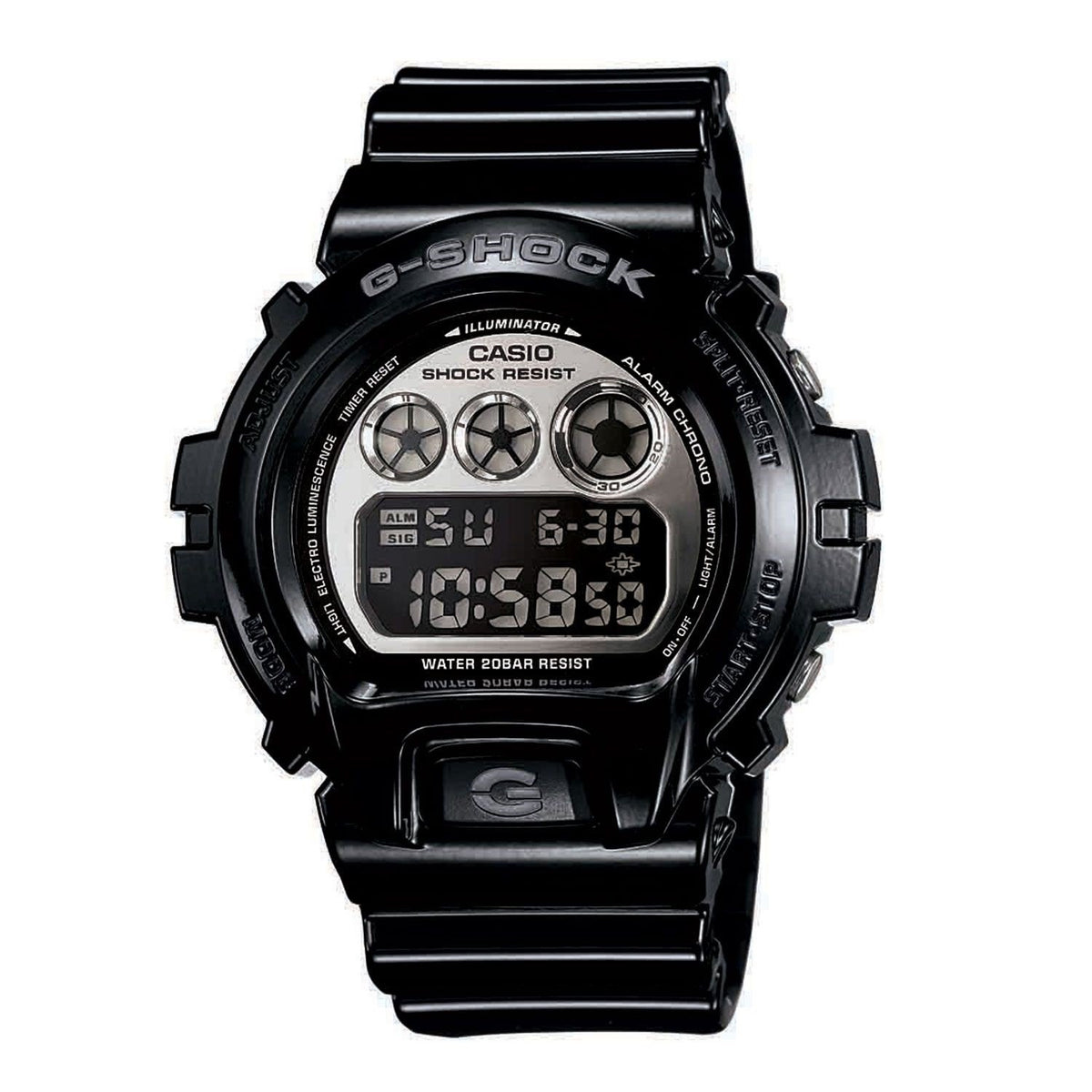 Casio Men&#39;s DW6900NB-1 G-Shock Metallic Digital Black Resin Watch