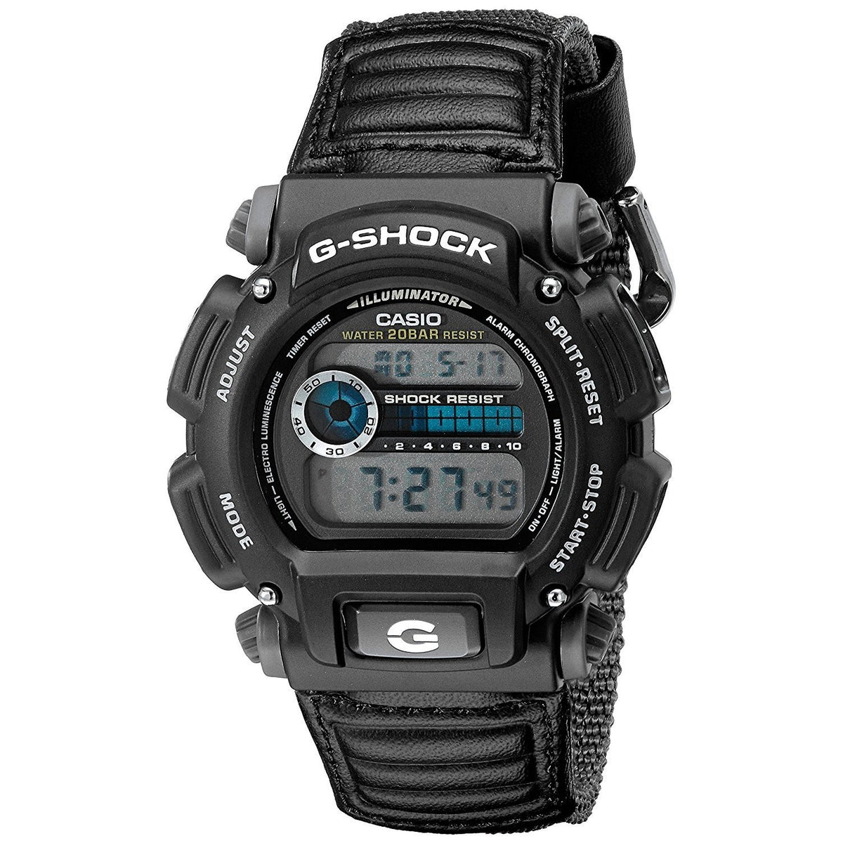 Casio Men&#39;s DW9052V-1 G-Shock Digital Black Nylon Watch