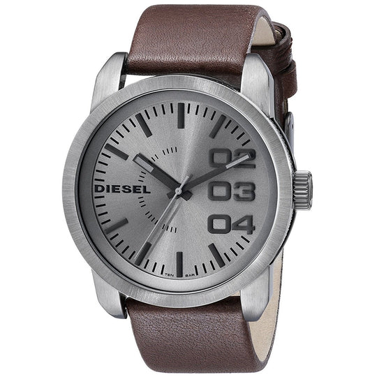 Diesel Men's DZ1467 Double Down Brown Leather Watch