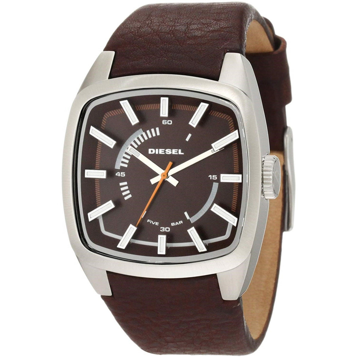 Diesel Men's DZ1528 Not so Basic Brown Leather Watch