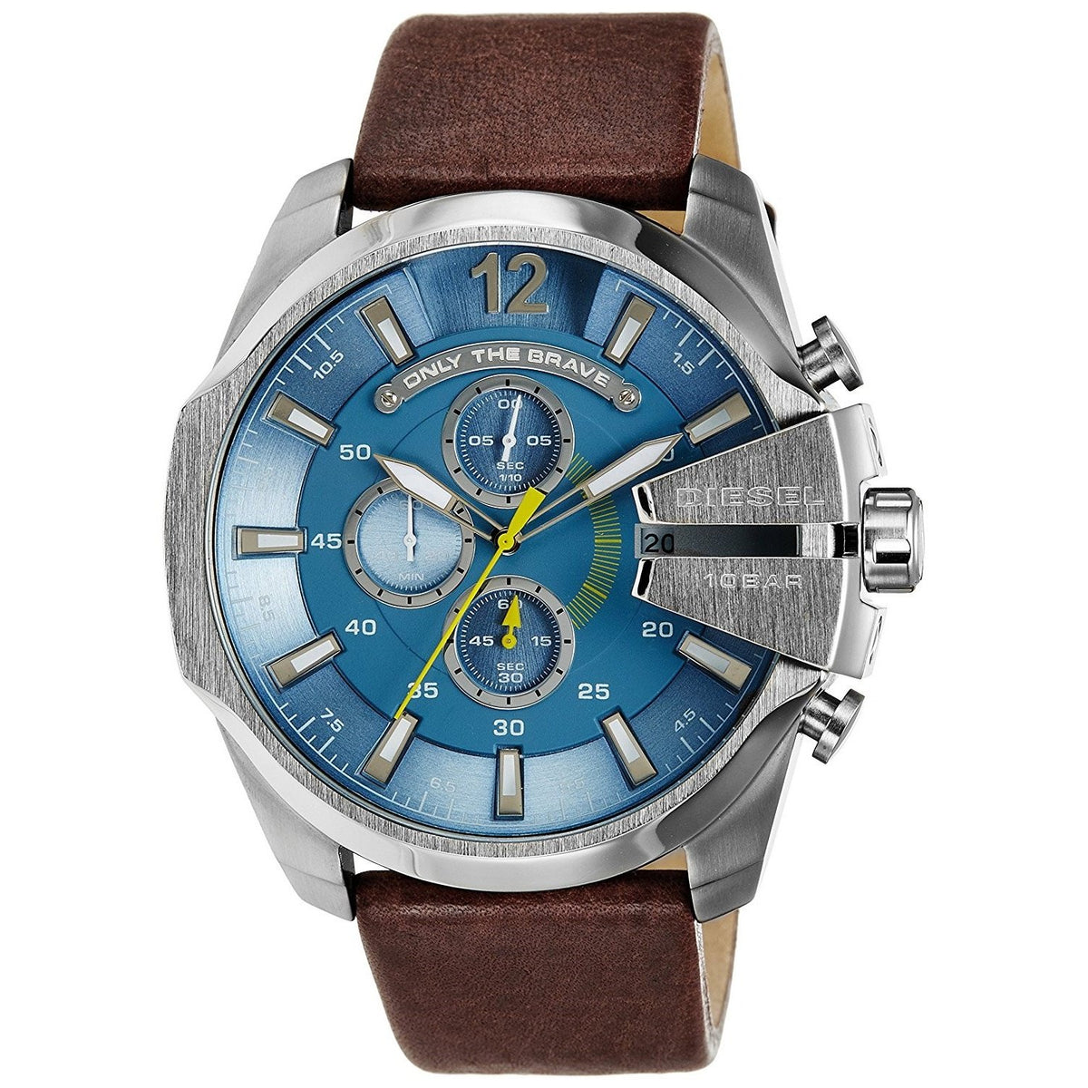 Diesel Men's DZ4281 Chief Chronograph Brown Leather Watch