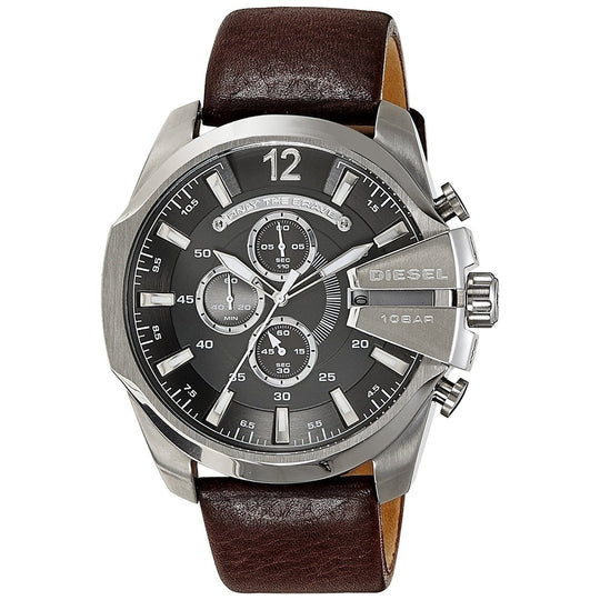 Diesel Men's DZ4290 Chief Chronograph Brown Leather Watch