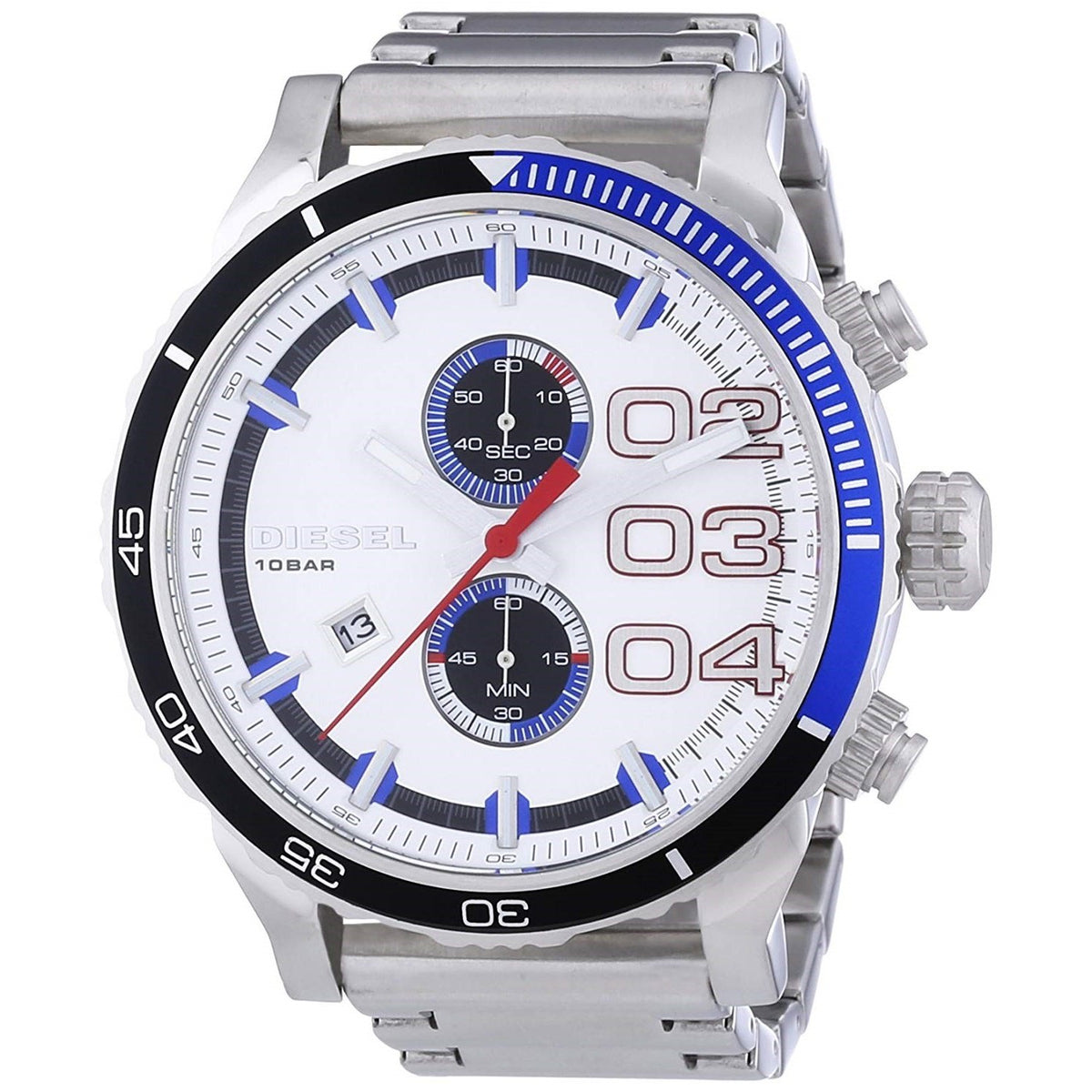 Diesel Men's DZ4313 Double Down 48 Chronograph Stainless Steel Watch
