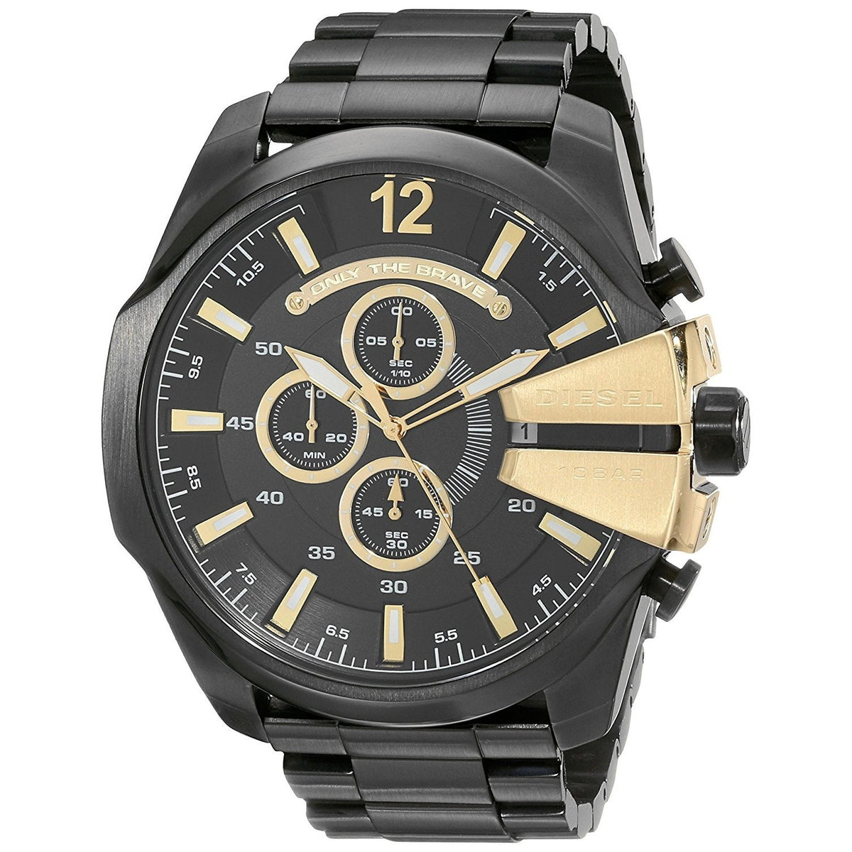 Diesel Men's DZ4338 Mega Chief Chronograph Black Stainless Steel Watch