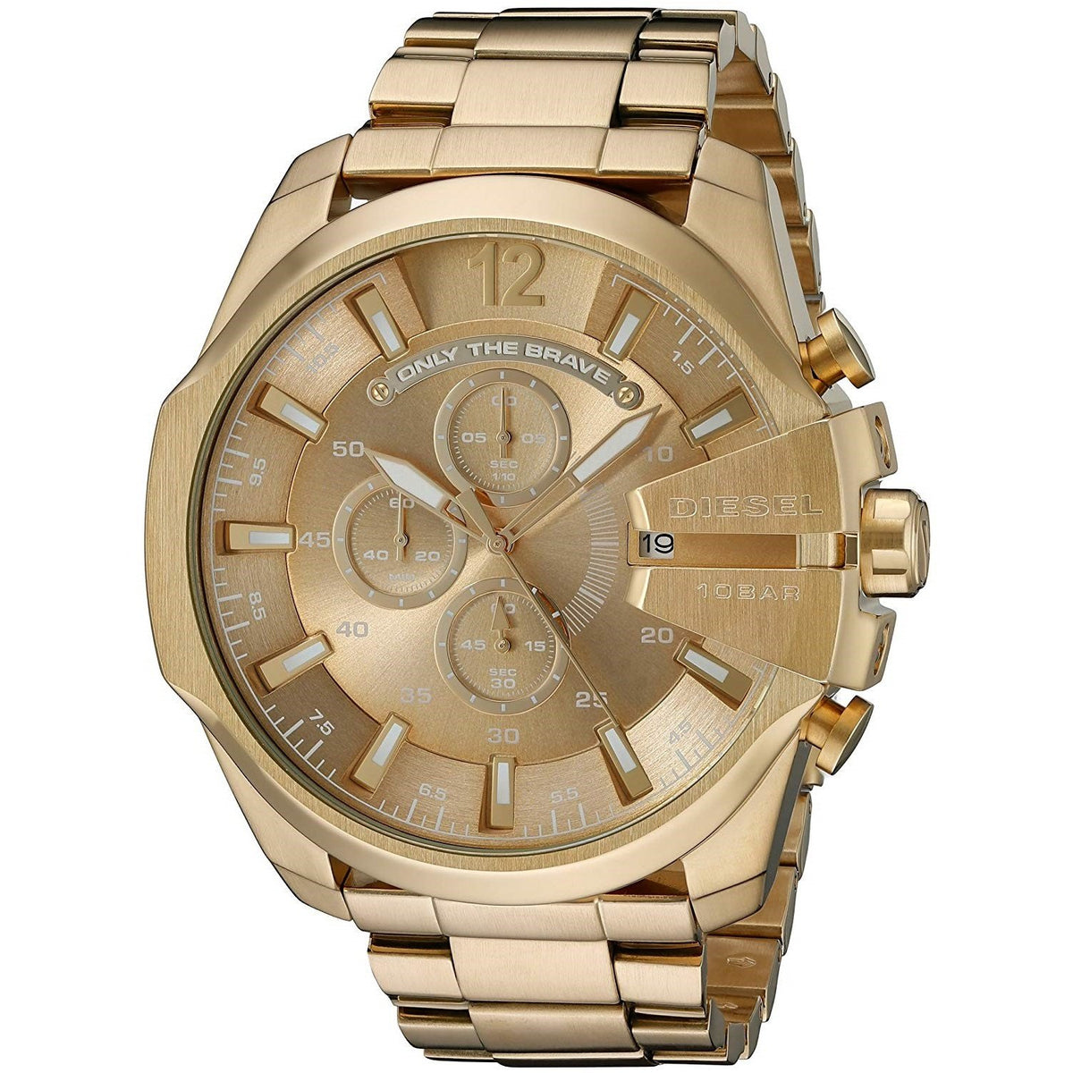 Diesel Men's DZ4360 Mega Chief Chronograph Gold-Tone Stainless Steel Watch