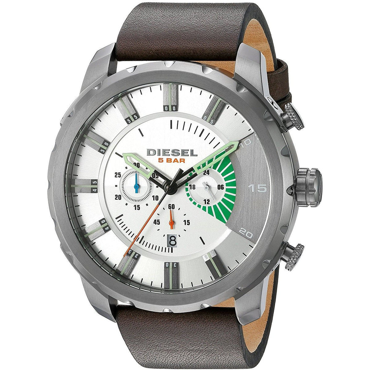 Diesel Men's DZ4410 Stronghold Chronograph Brown Leather Watch