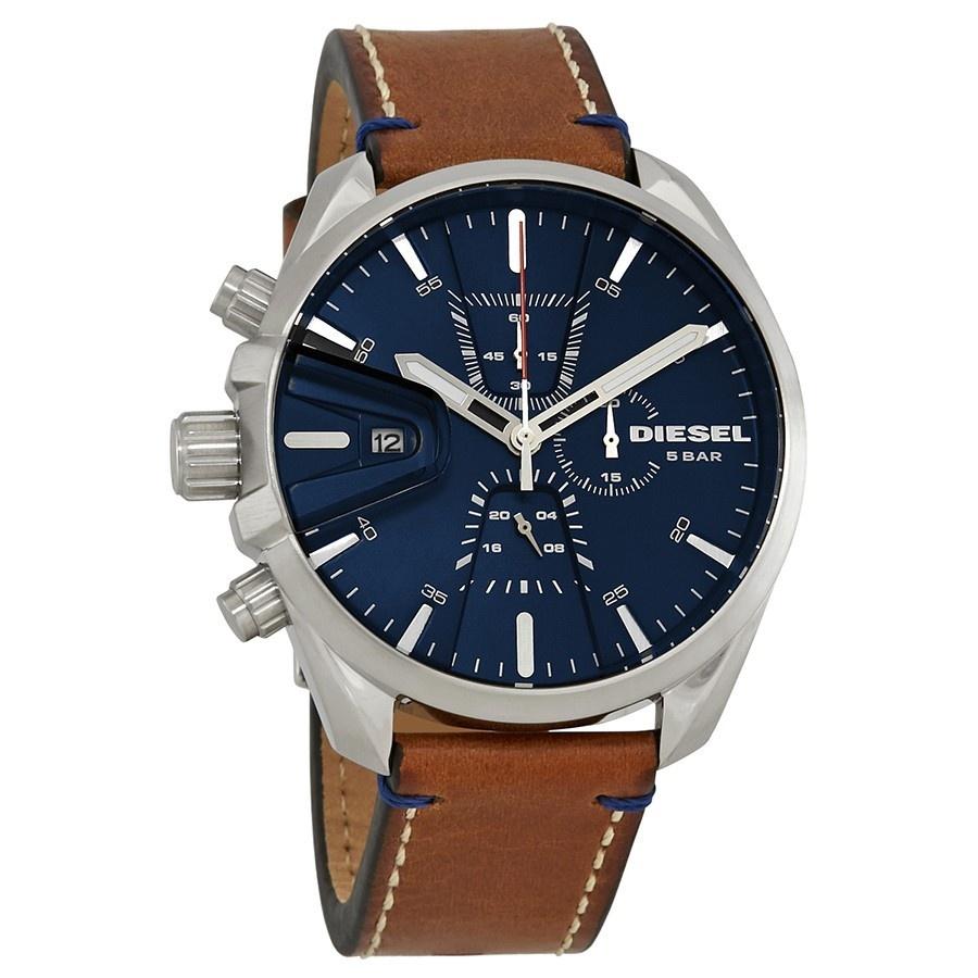 Diesel Men's DZ4470 MS9 Chrono Chronograph Brown Leather Watch