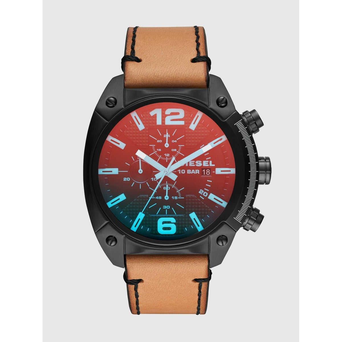 Diesel Men's DZ4482 Overflow Chronograph Brown Leather Watch
