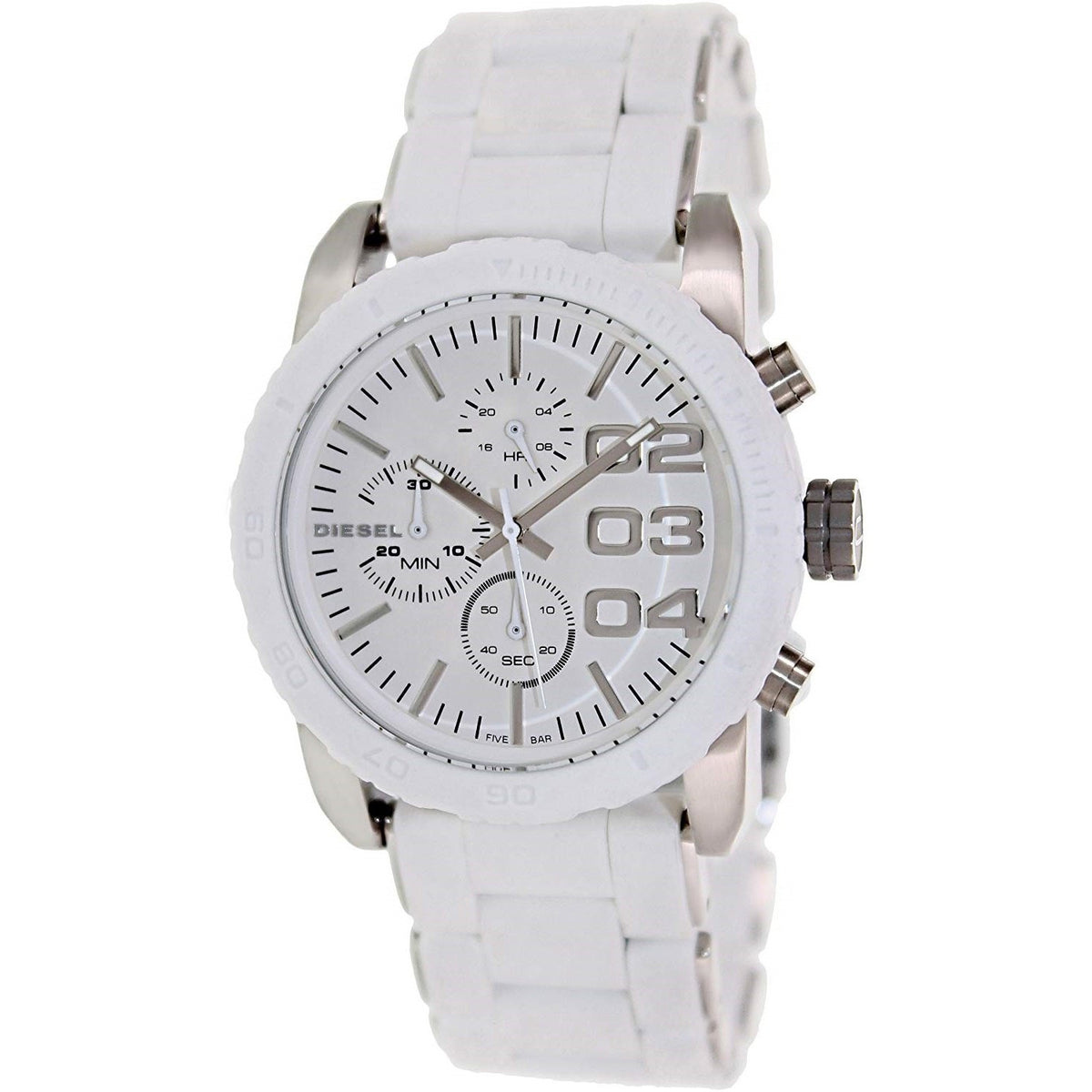 Diesel Women's DZ5306 Classic Chronograph White Stainless Steel and Silicone Watch